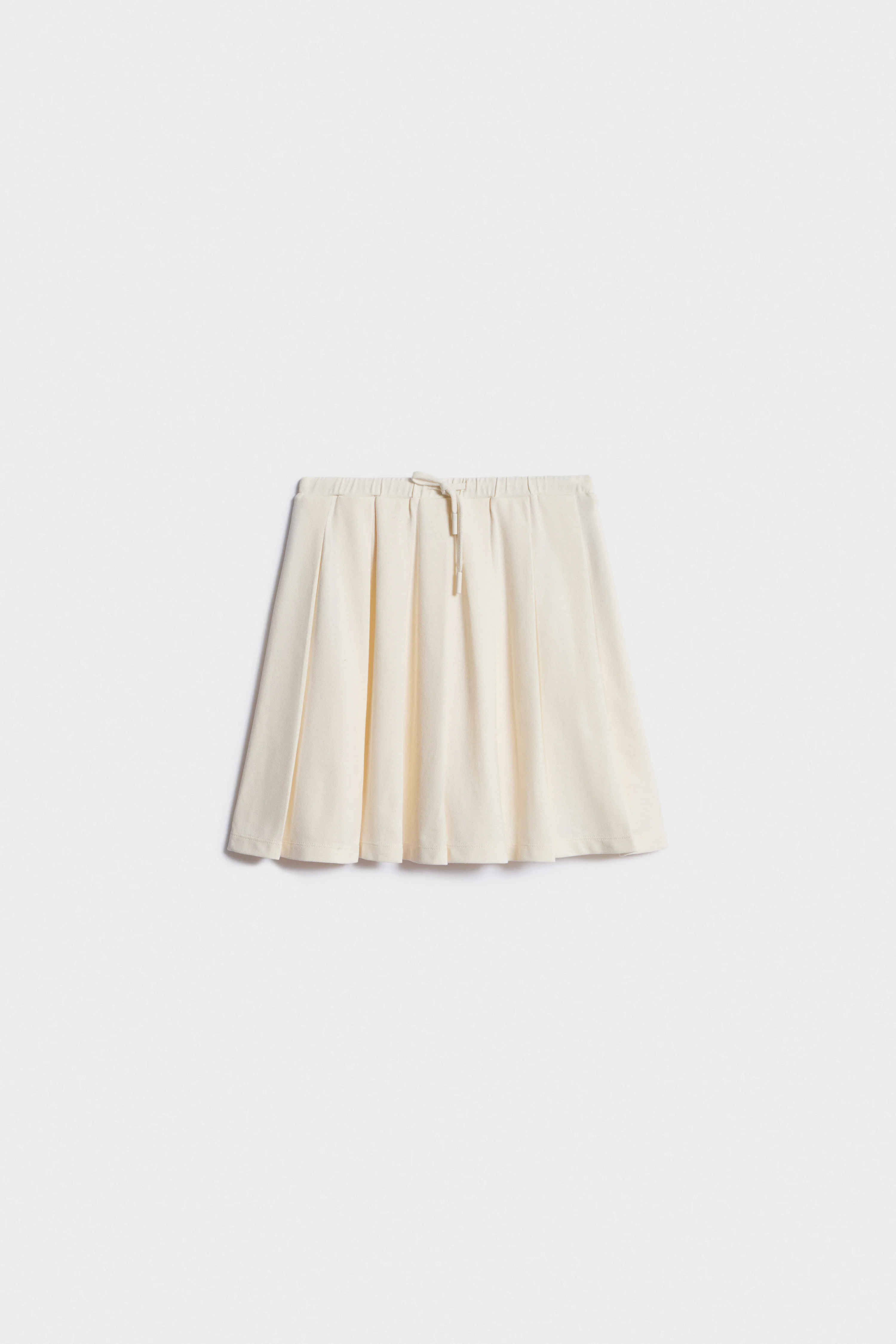 PLEATED COTTON PIQUÉ SKIRT - Image 4