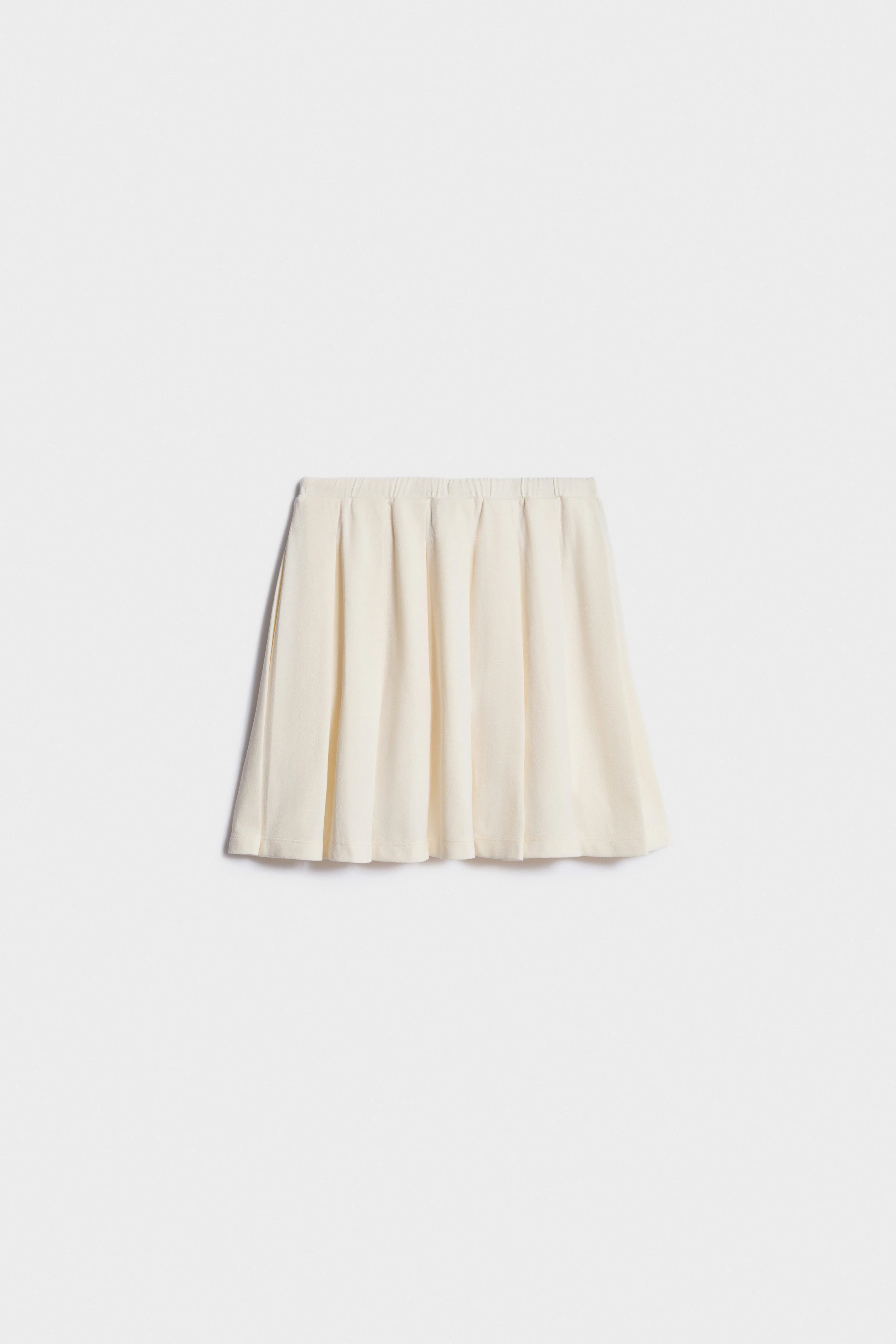 PLEATED COTTON PIQUÉ SKIRT - Image 5