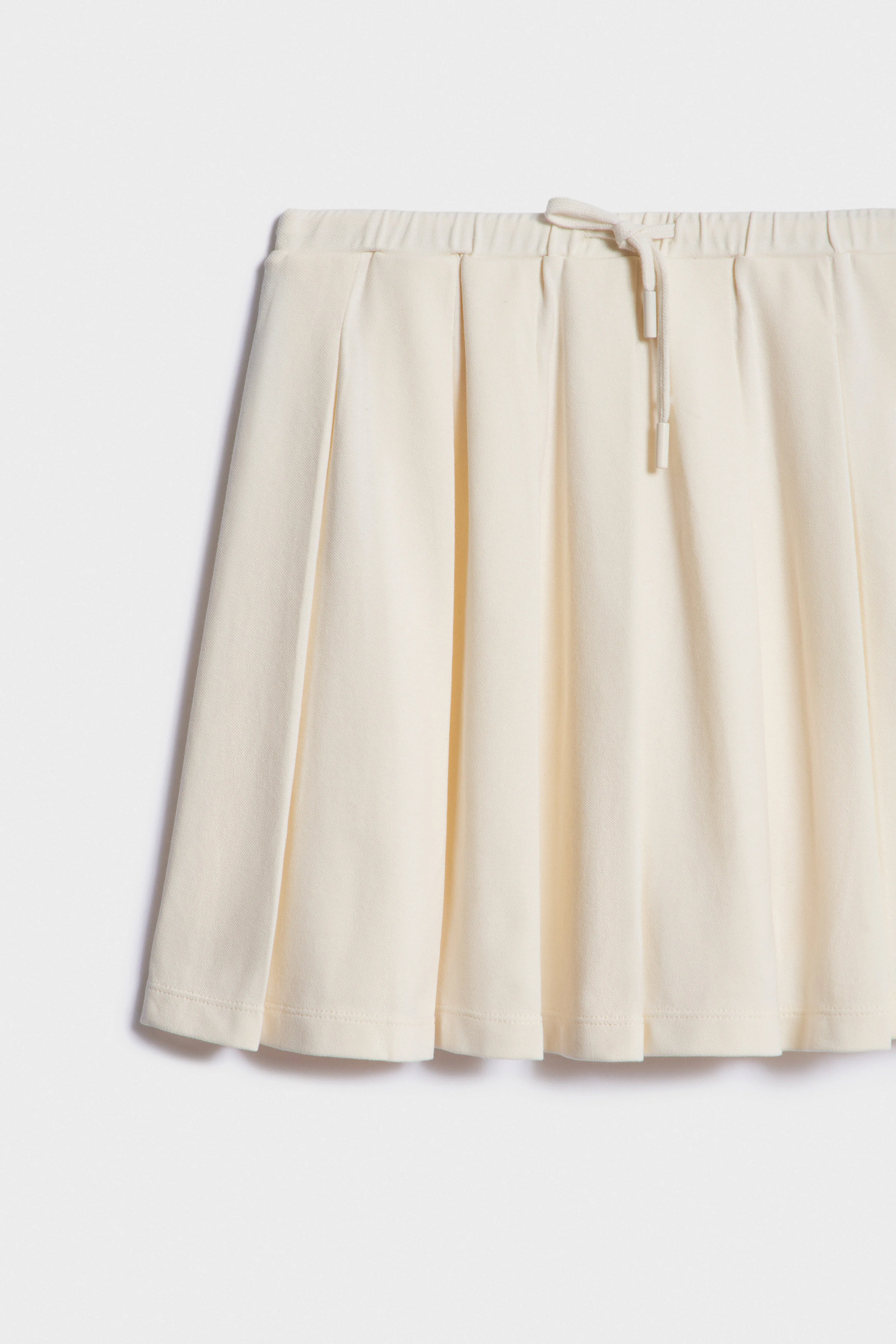 PLEATED COTTON PIQUÉ SKIRT - Image 6