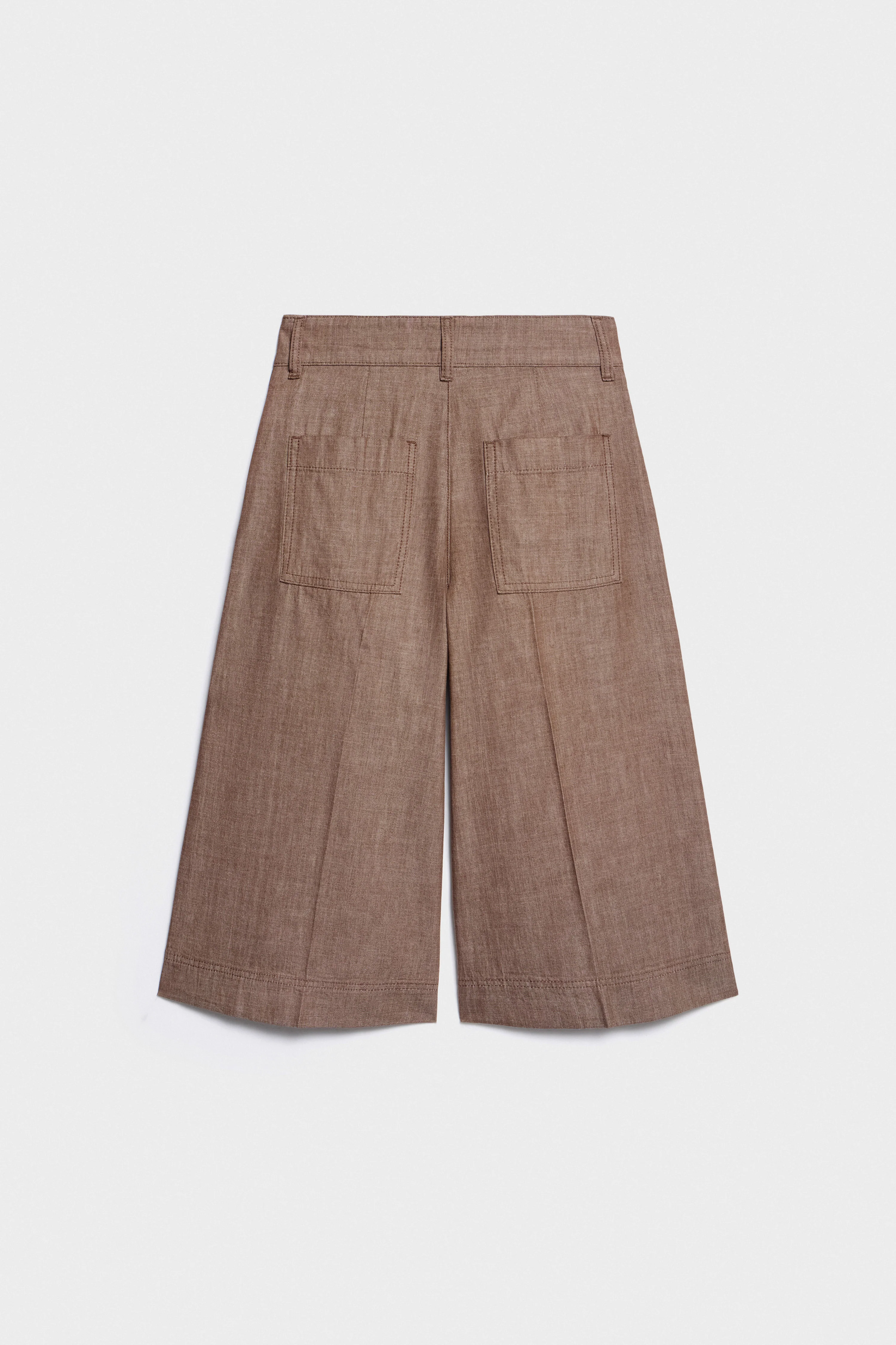 PLEATED DENIM BERMUDA SHORTS - Image 7