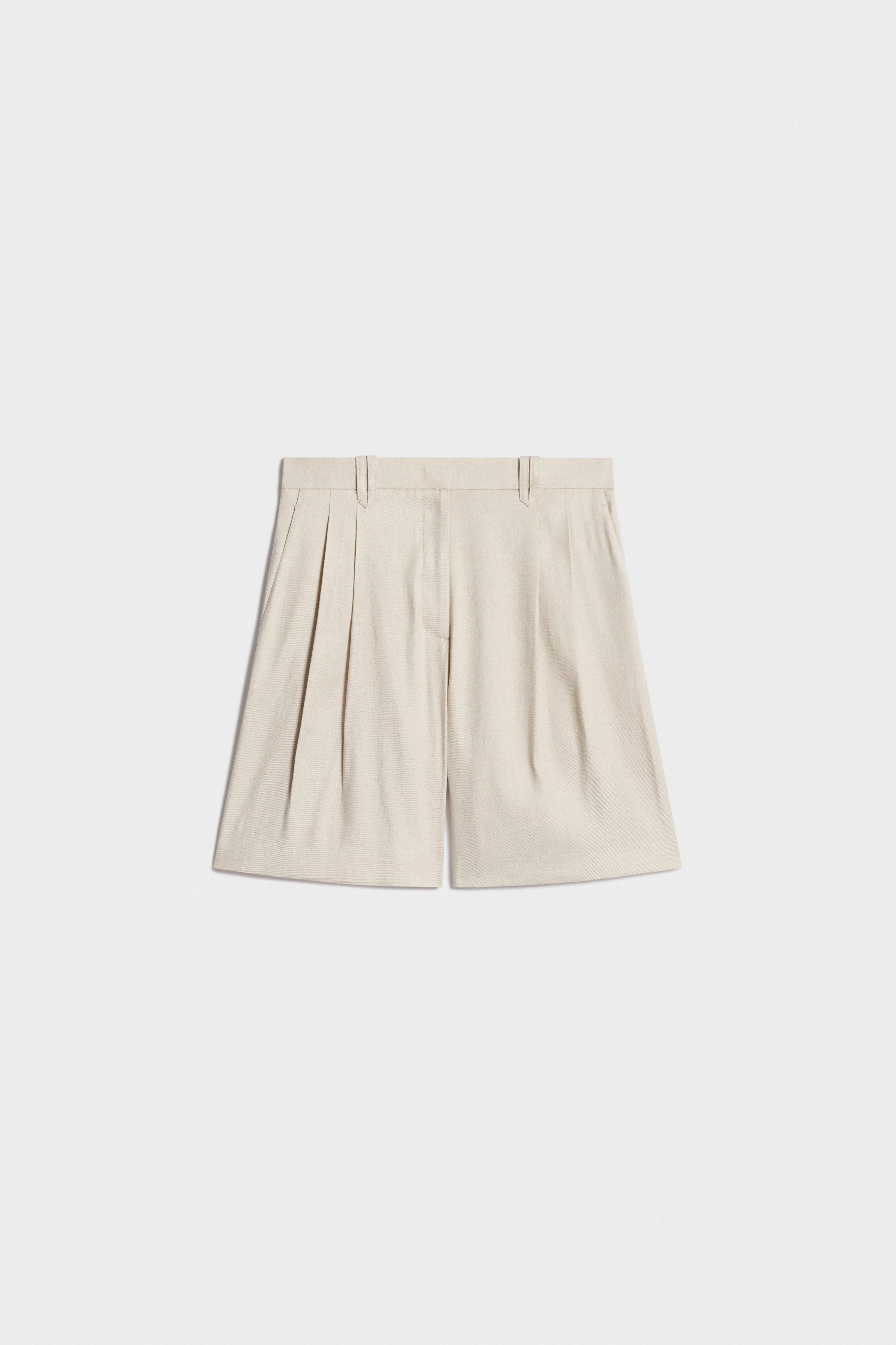 LINEN-VISCOSE BERMUDA SHORTS - Image 5