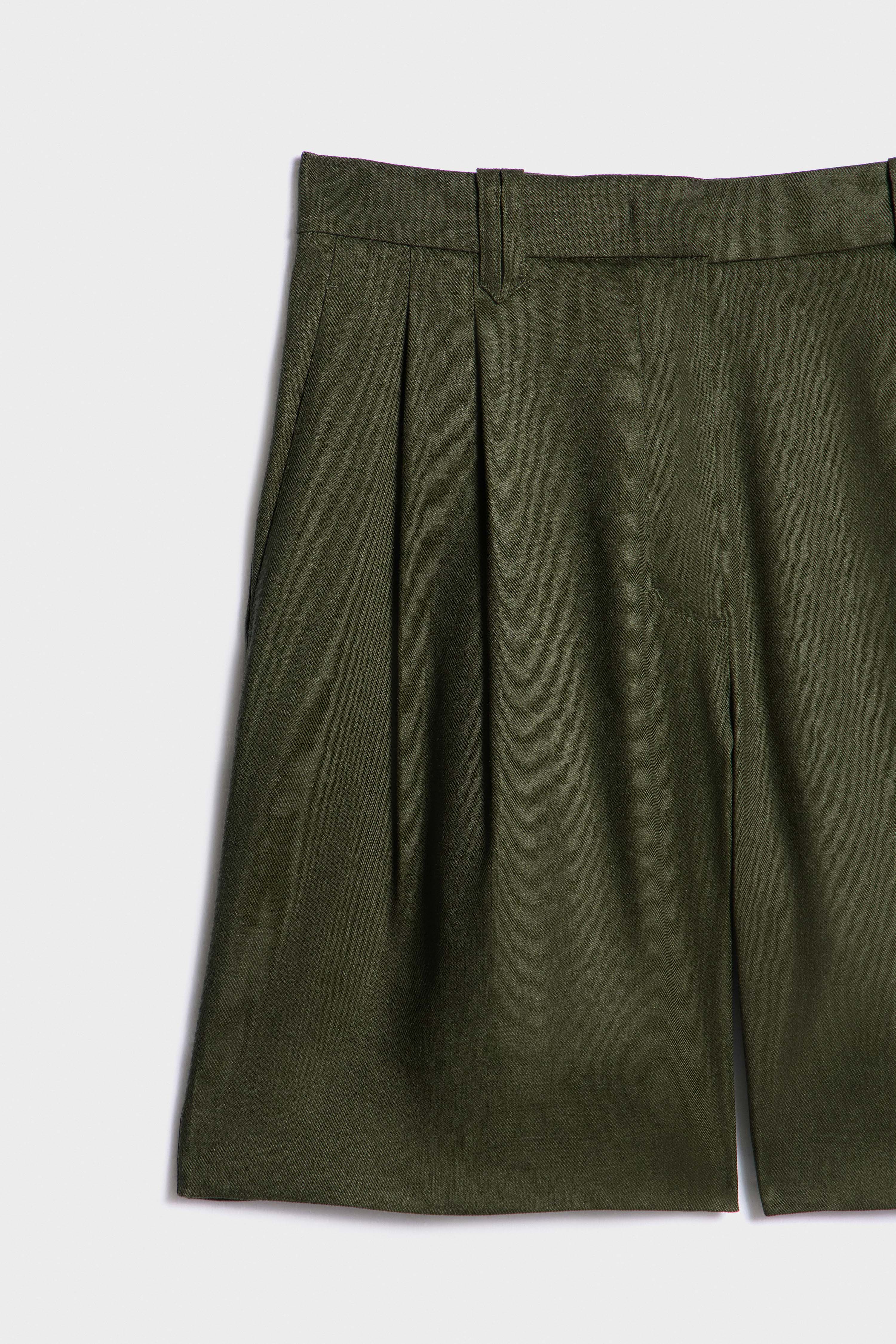 LINEN-VISCOSE BERMUDA SHORTS - Image 5