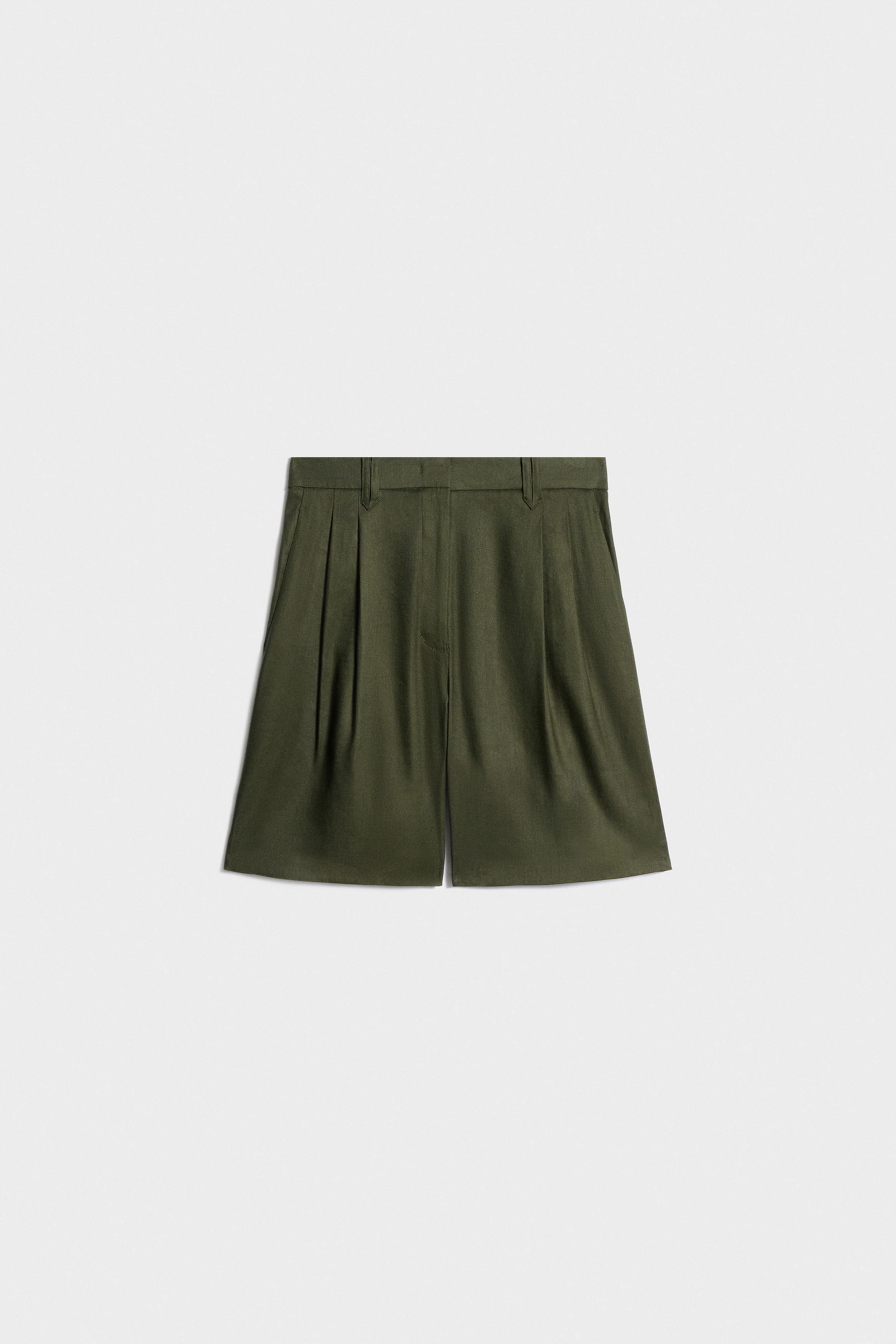 LINEN-VISCOSE BERMUDA SHORTS - Image 6