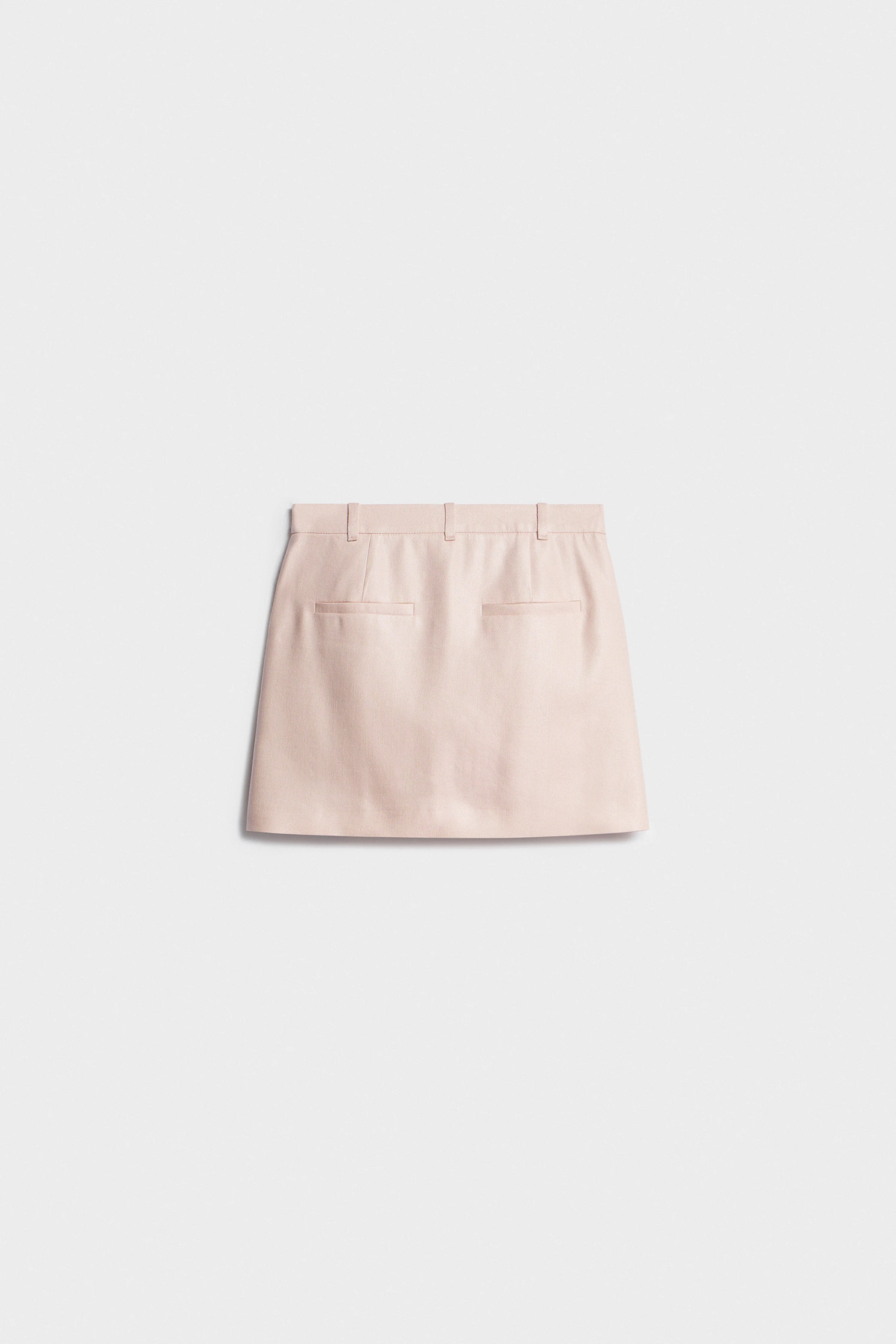 PLEATED VISCOSE-LINEN MINI SKIRT - Image 6