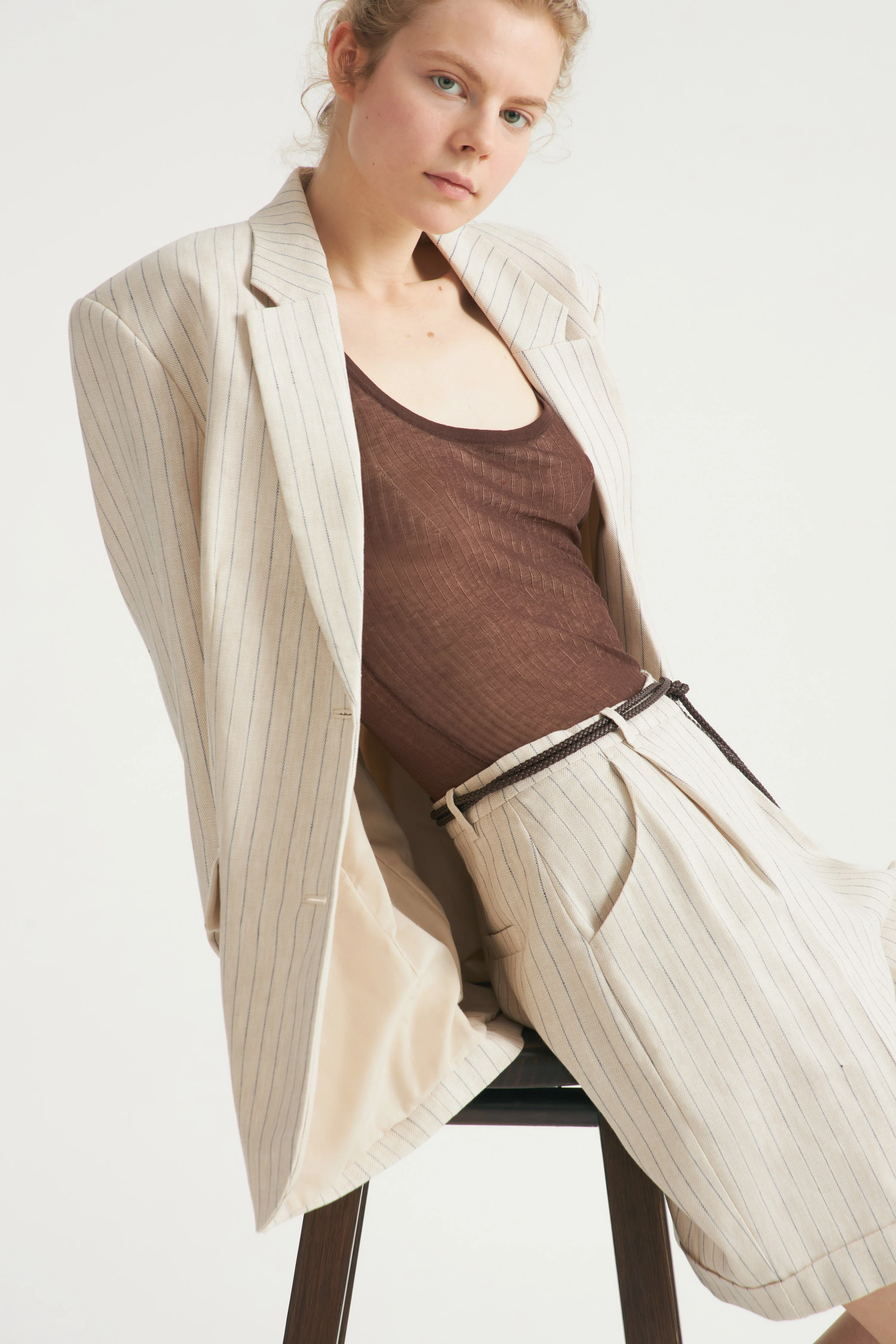 PLEATED WIDE-LEG SHORTS - Image 3