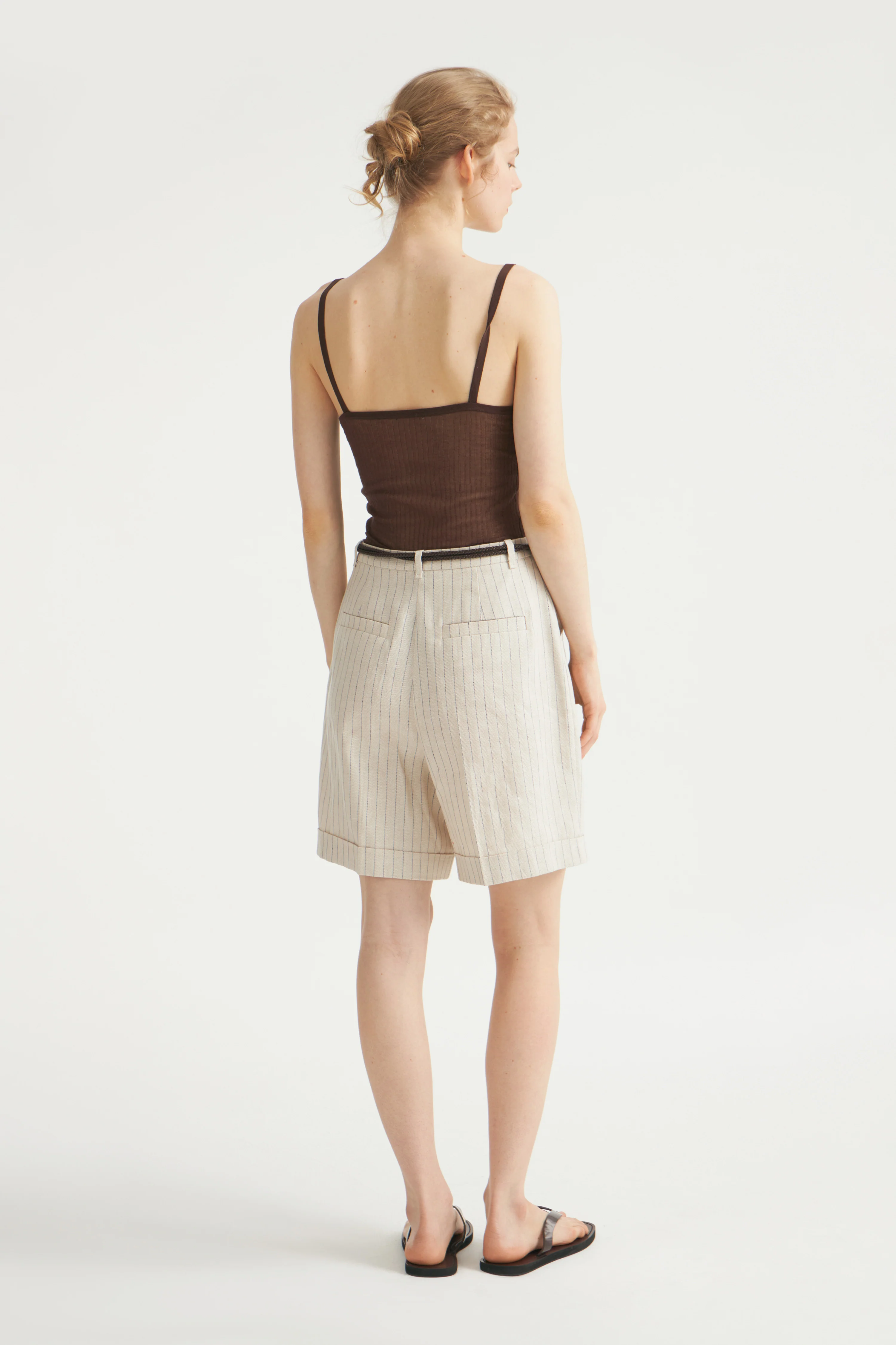 PLEATED WIDE-LEG SHORTS - Image 4