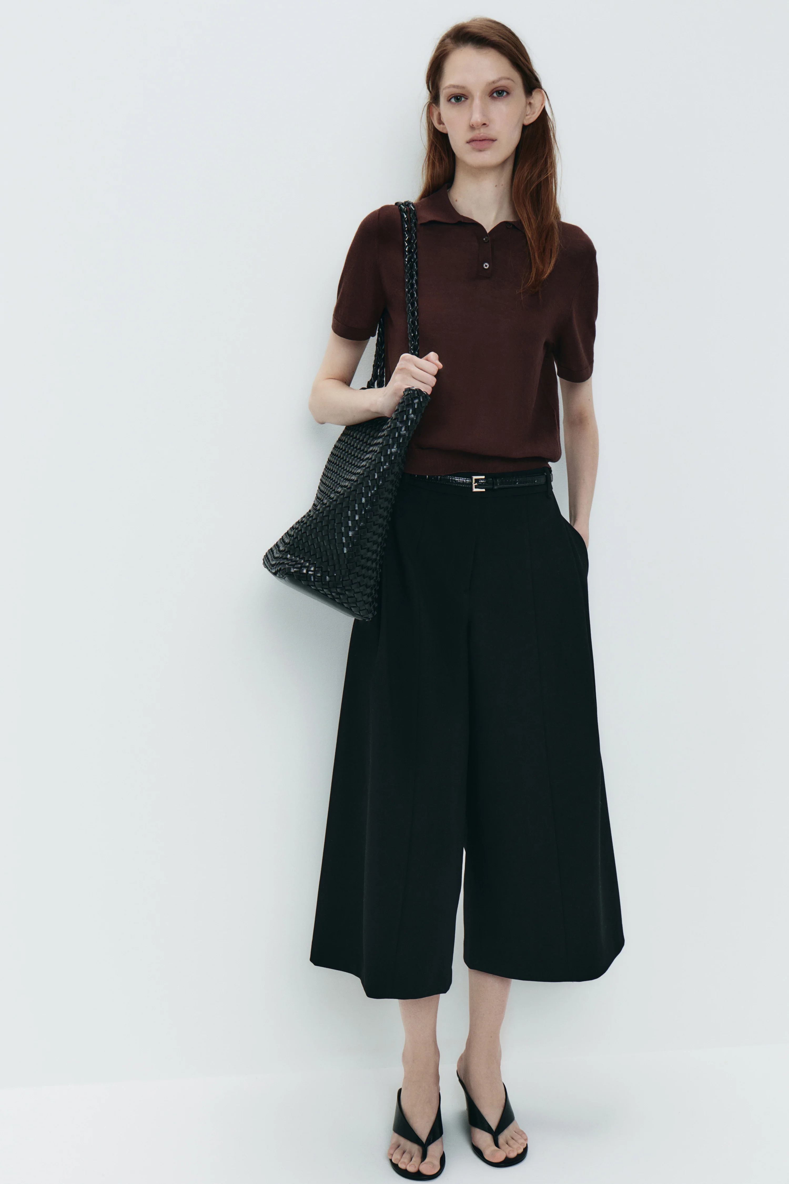 PLEATED WIDE TROUSERS