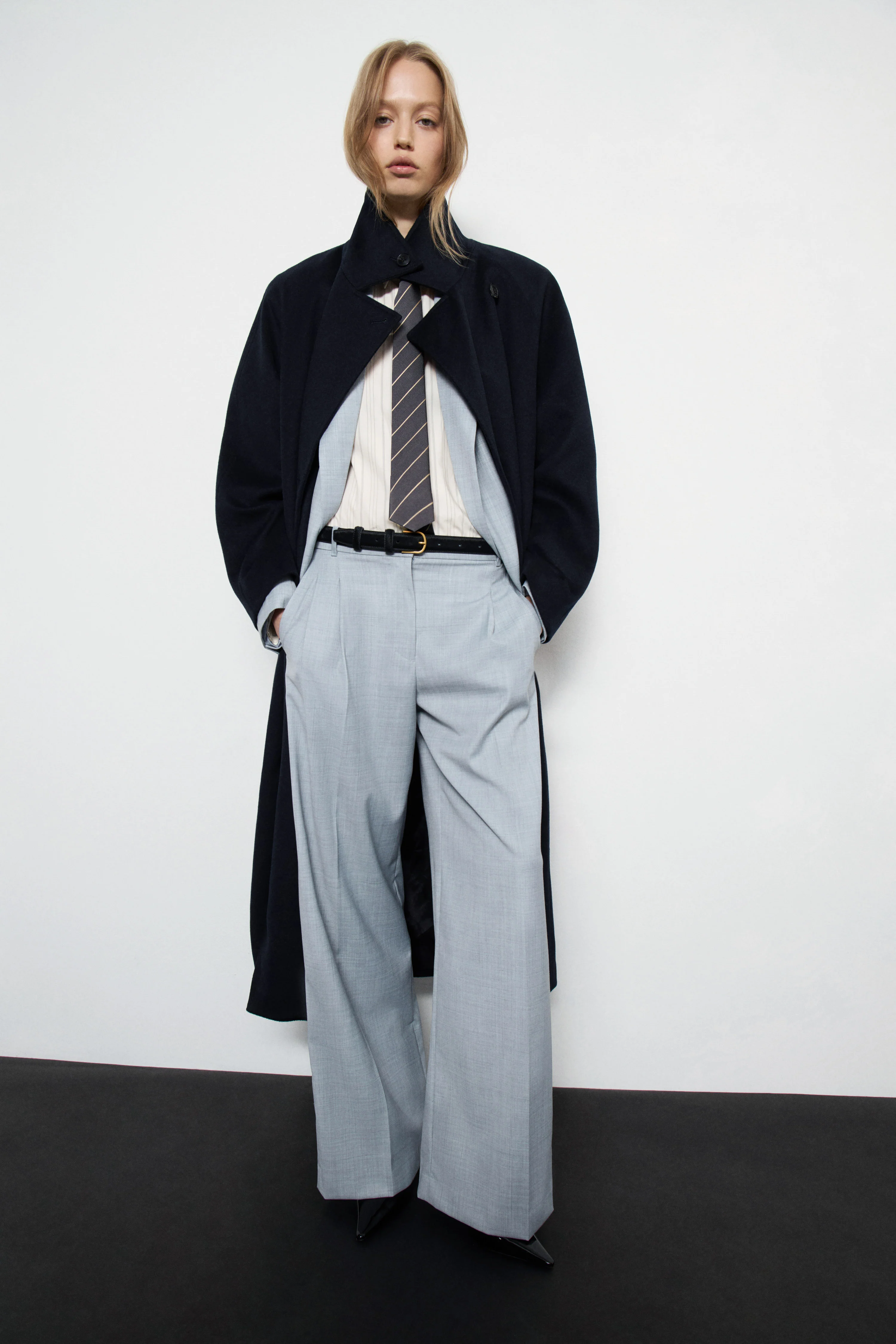 PLEATED WOOL-BLEND TROUSERS - Image 2