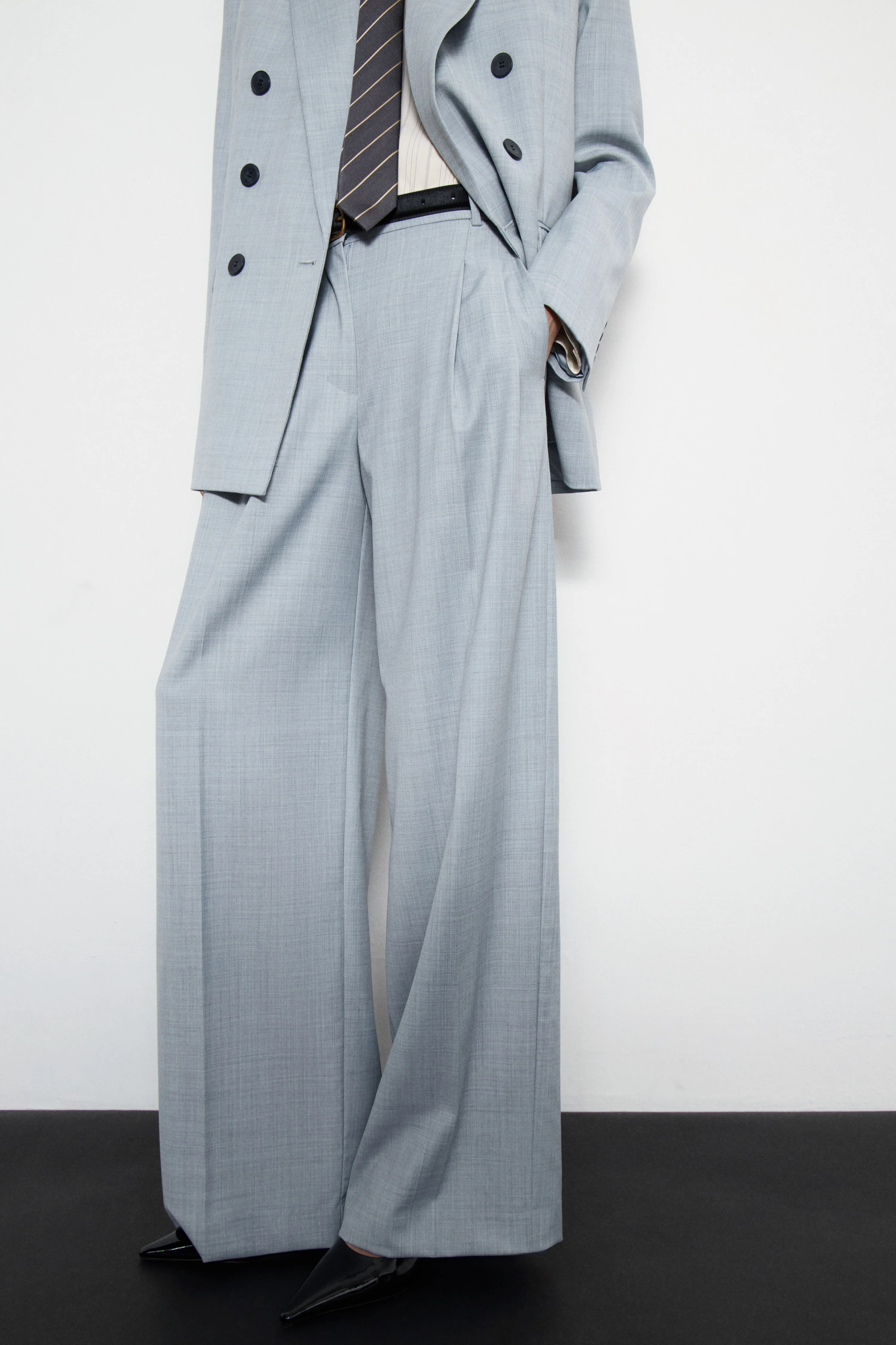 PLEATED WOOL-BLEND TROUSERS - Image 3