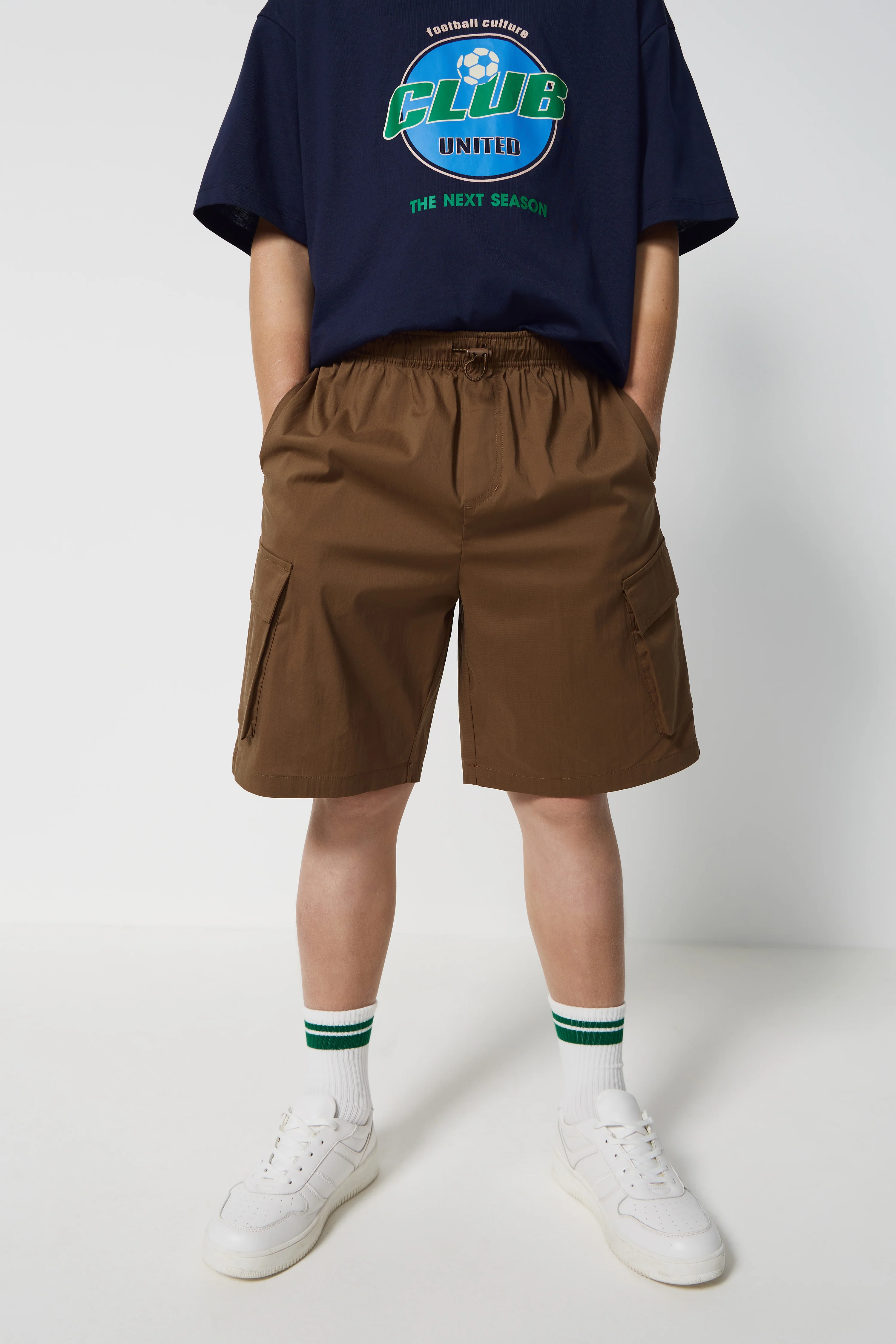 POCKET-DETAIL BAGGY SHORTS - Image 3