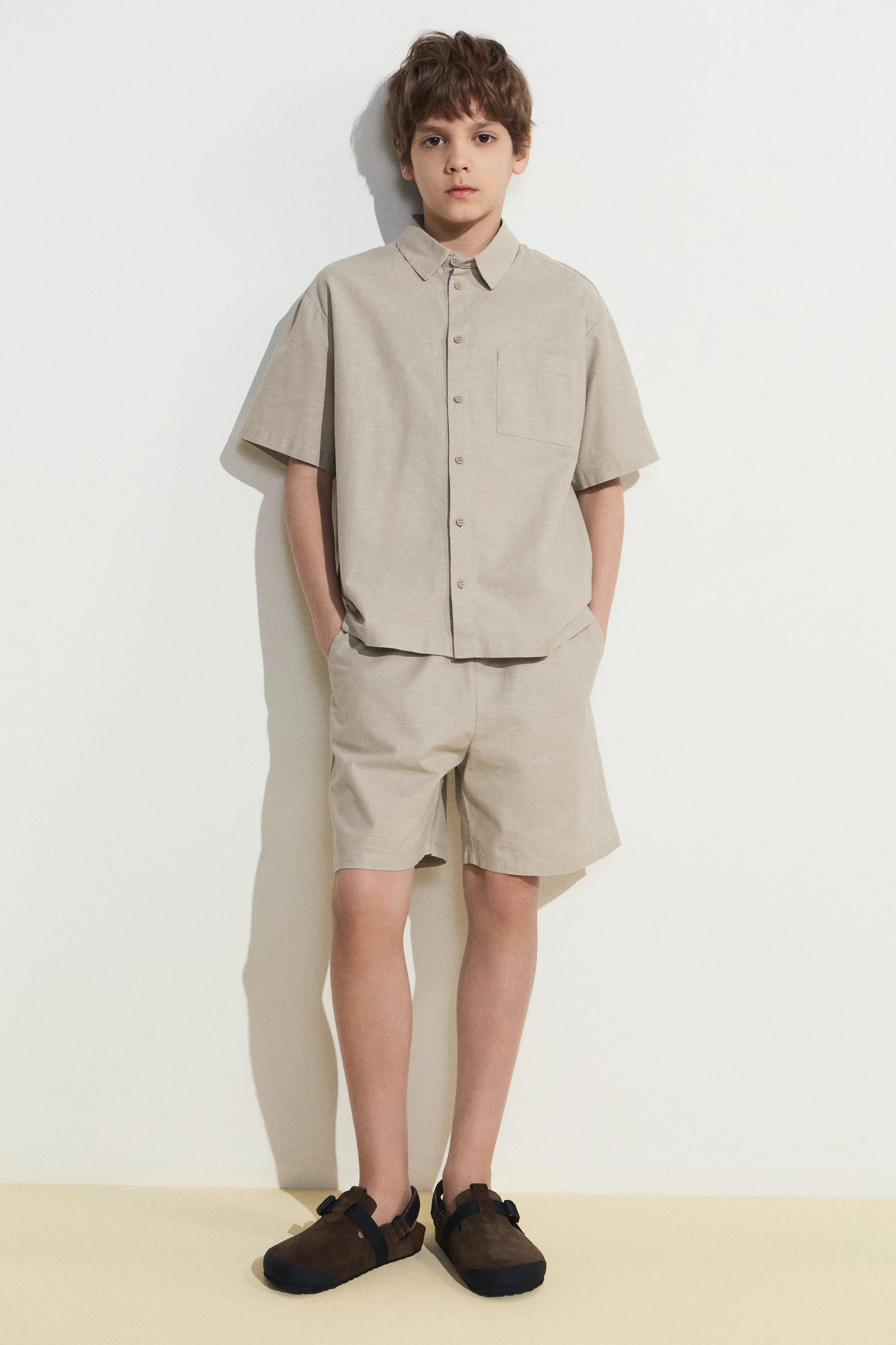 POCKET-DETAIL COTTON-LINEN SHIRT - Image 2