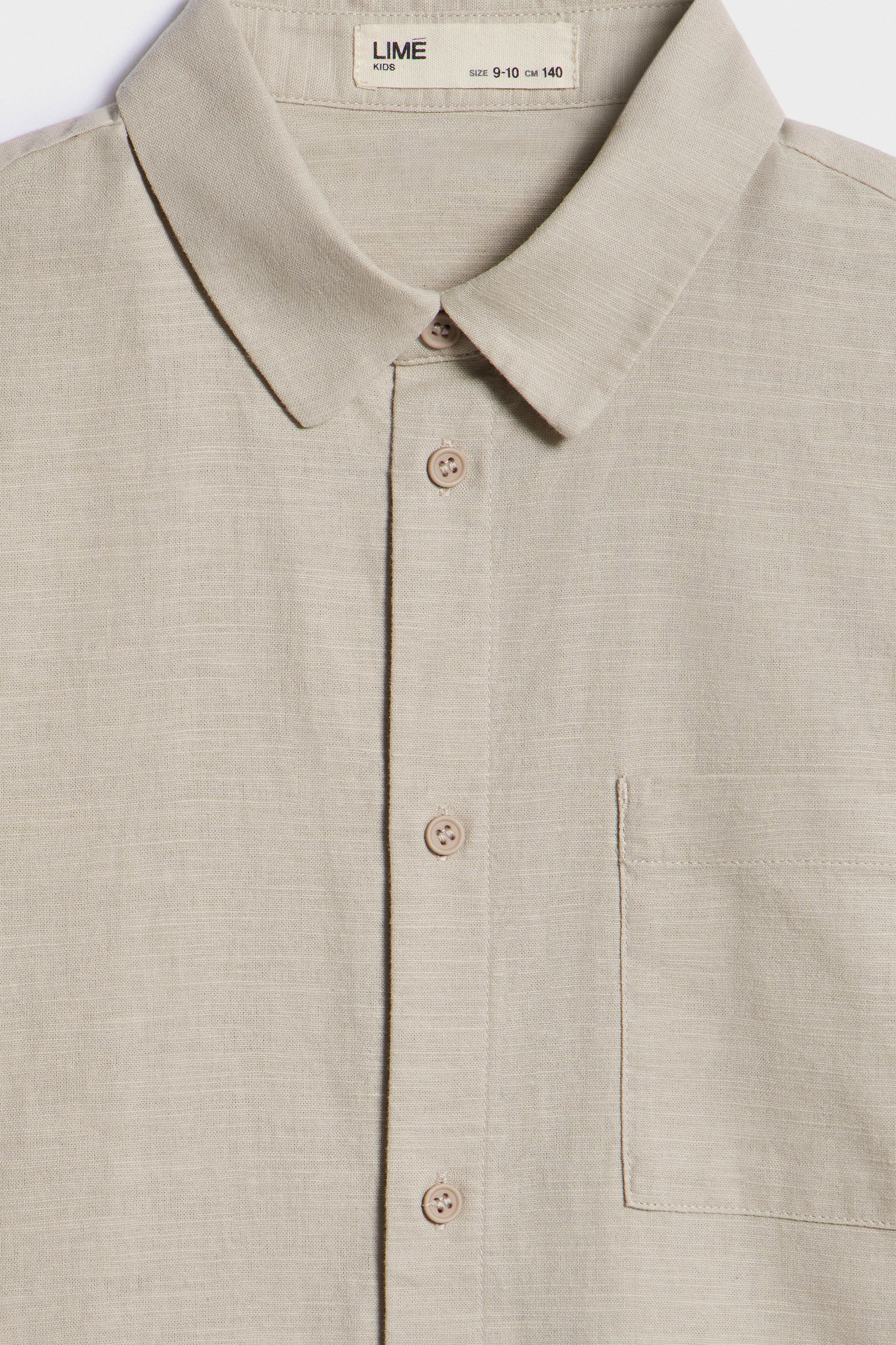 POCKET-DETAIL COTTON-LINEN SHIRT - Image 8
