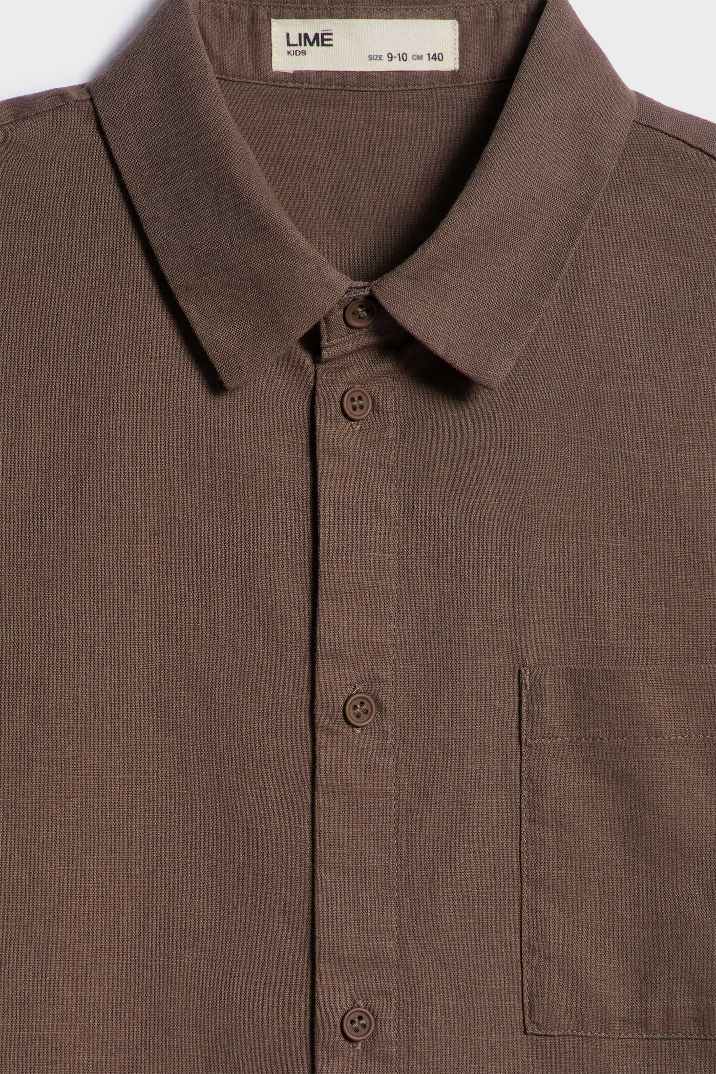 POCKET-DETAIL COTTON-LINEN SHIRT - Image 7
