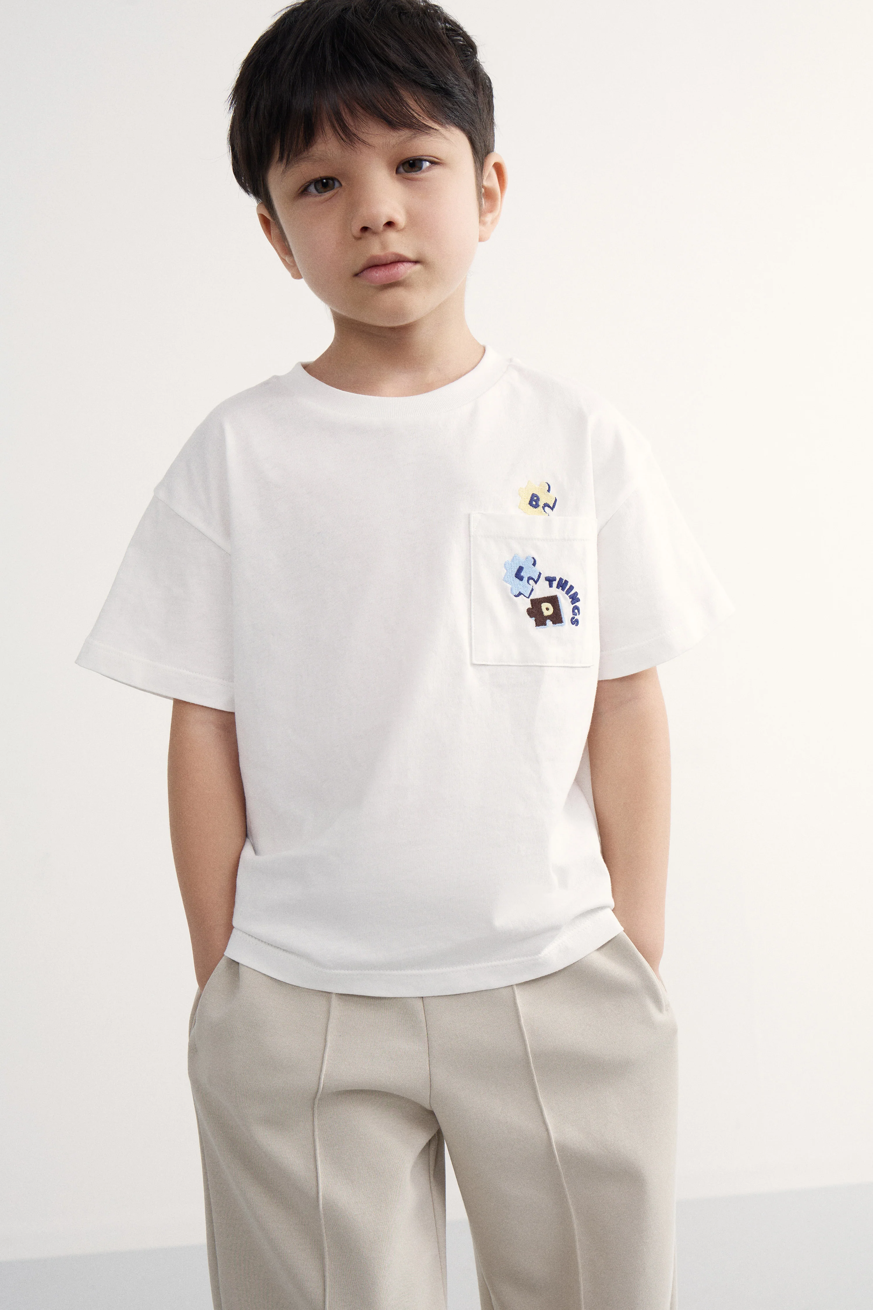 POCKET-DETAIL COTTON T-SHIRT - Image 3