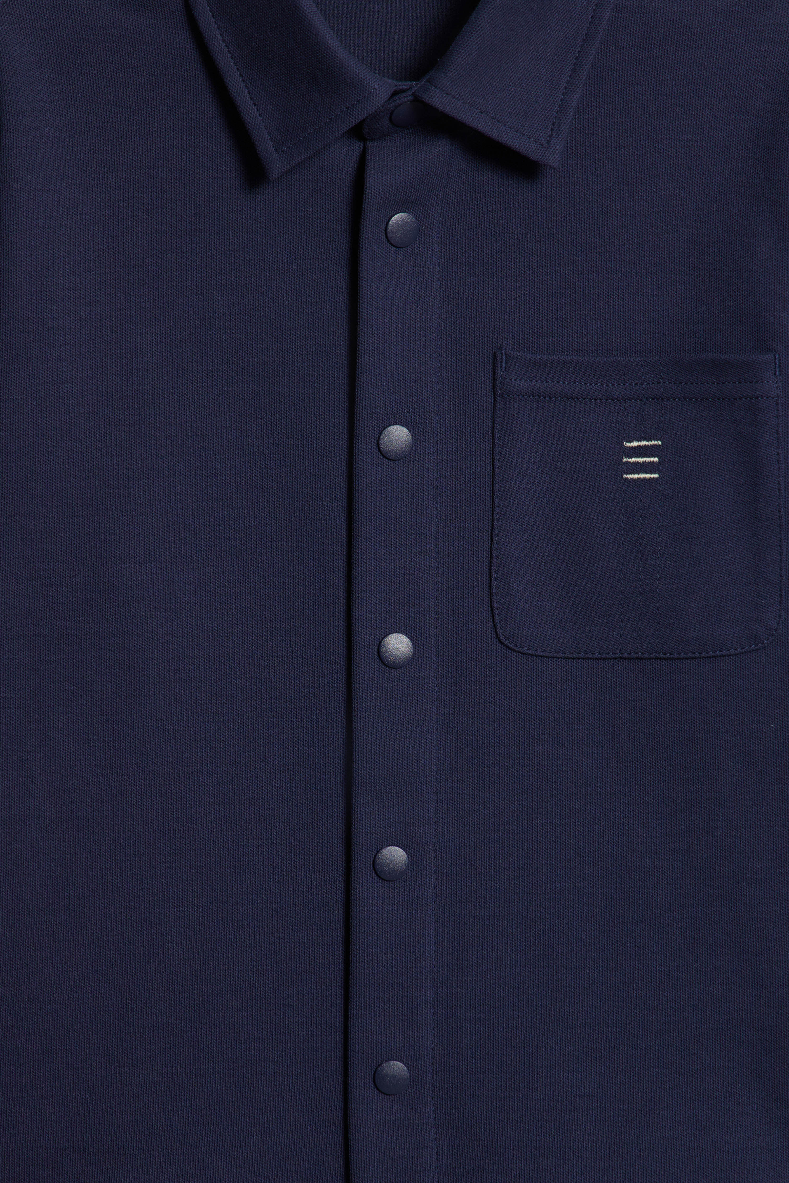 POCKET-DETAIL PIQUÉ SHIRT - Image 8