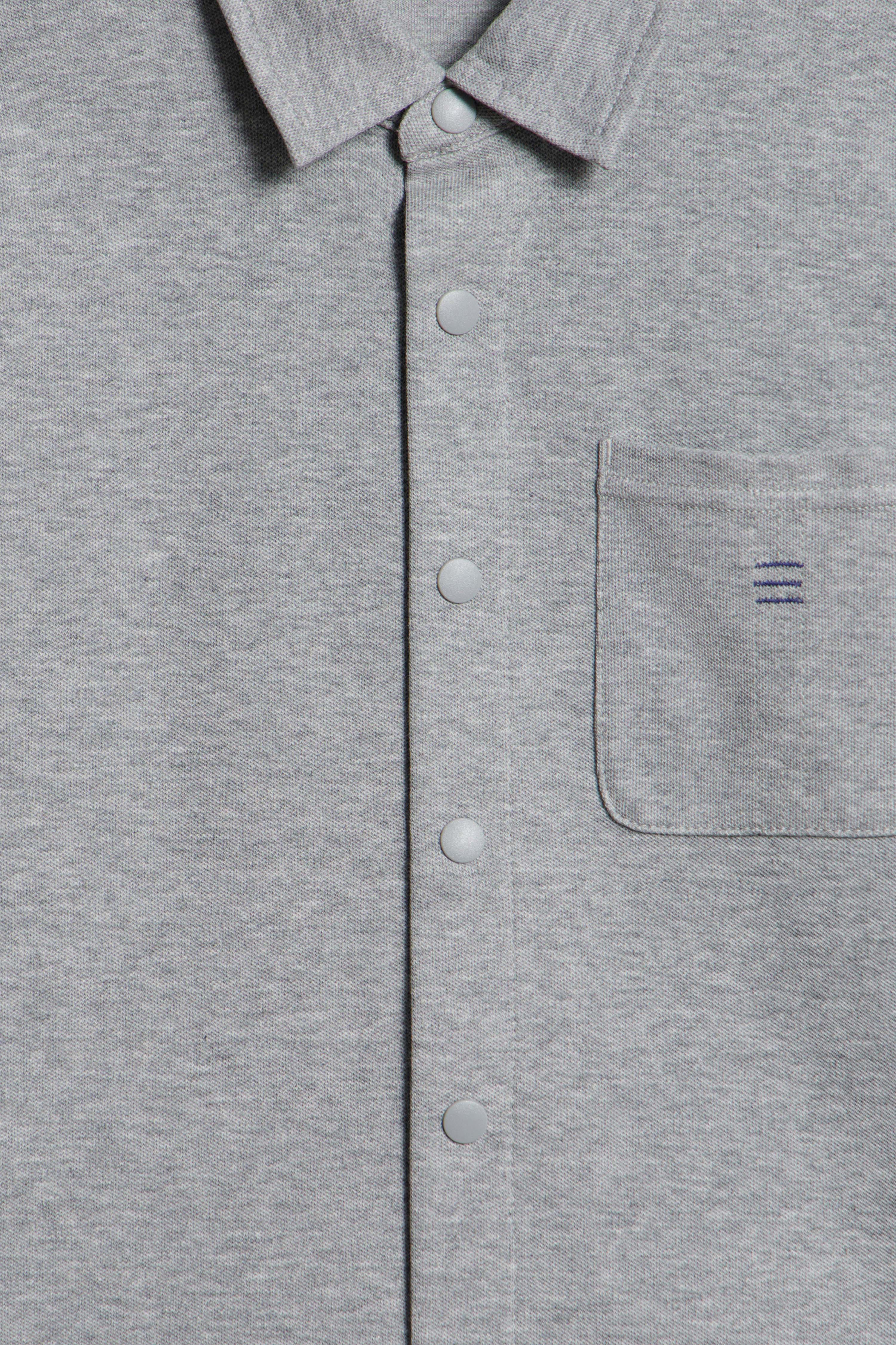 POCKET-DETAIL PIQUÉ SHIRT - Image 7
