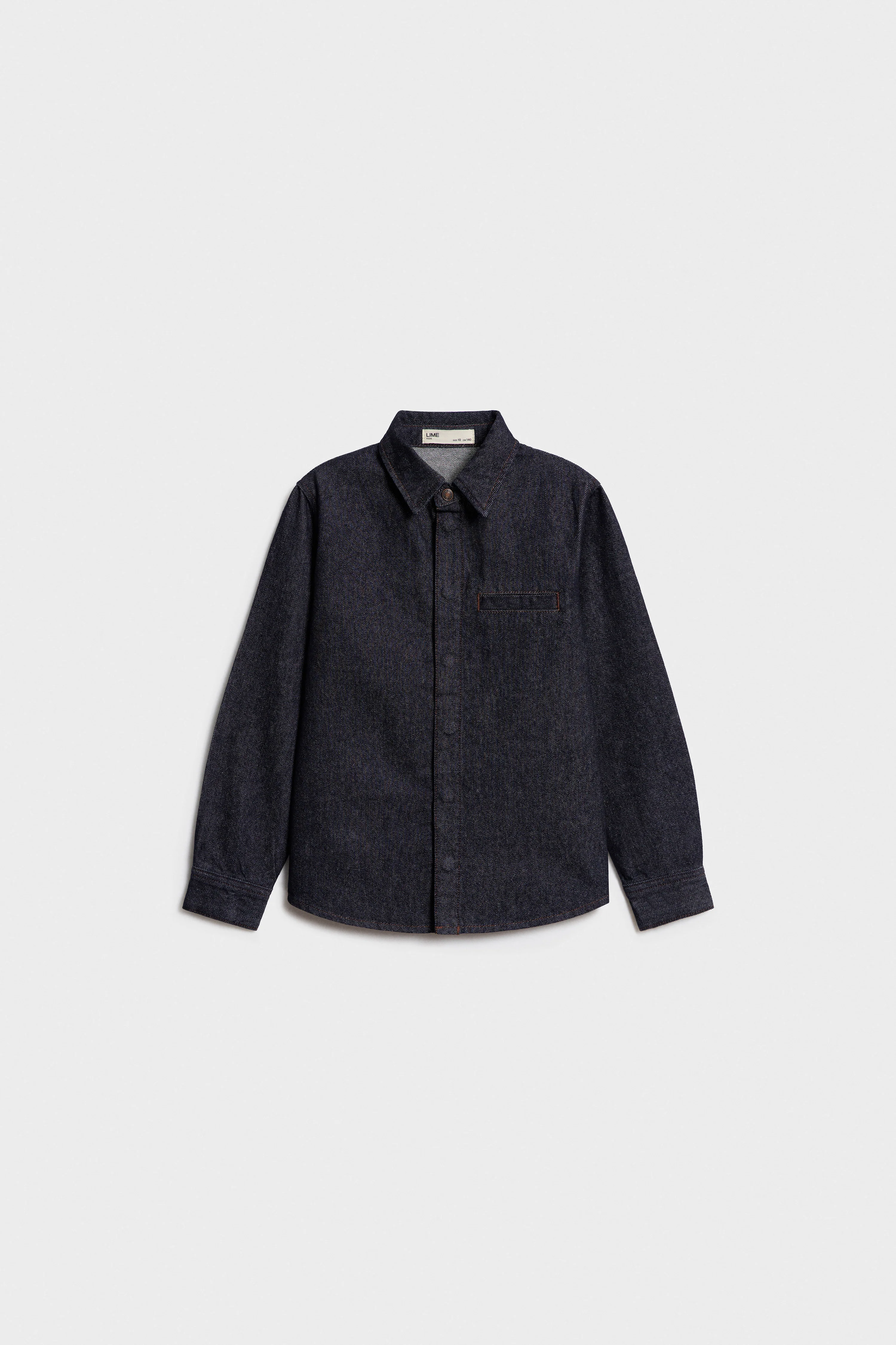 POCKET-DETAIL DENIM SHIRT - Image 5