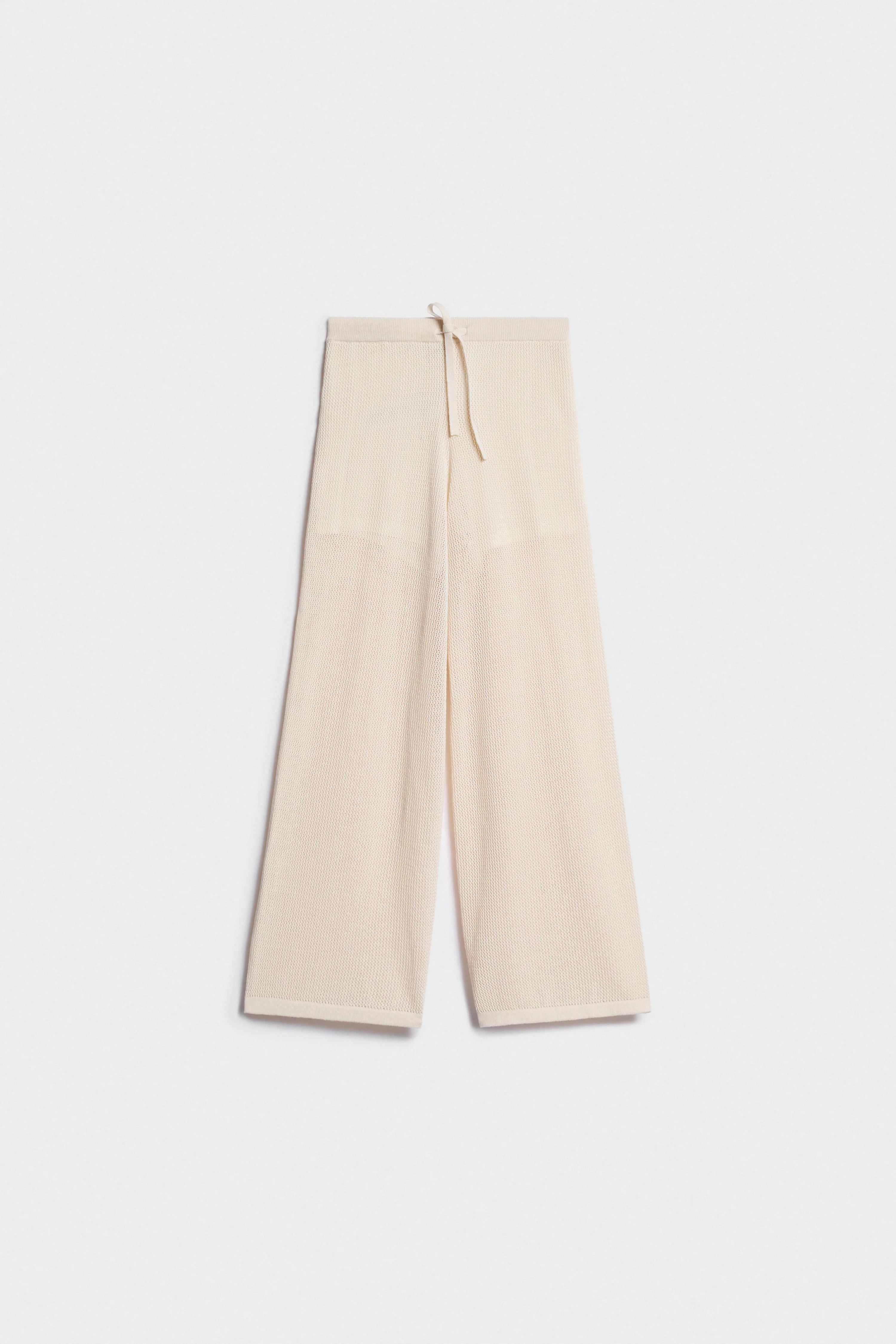 POINTELLE-KNIT COTTON TROUSERS - Image 4