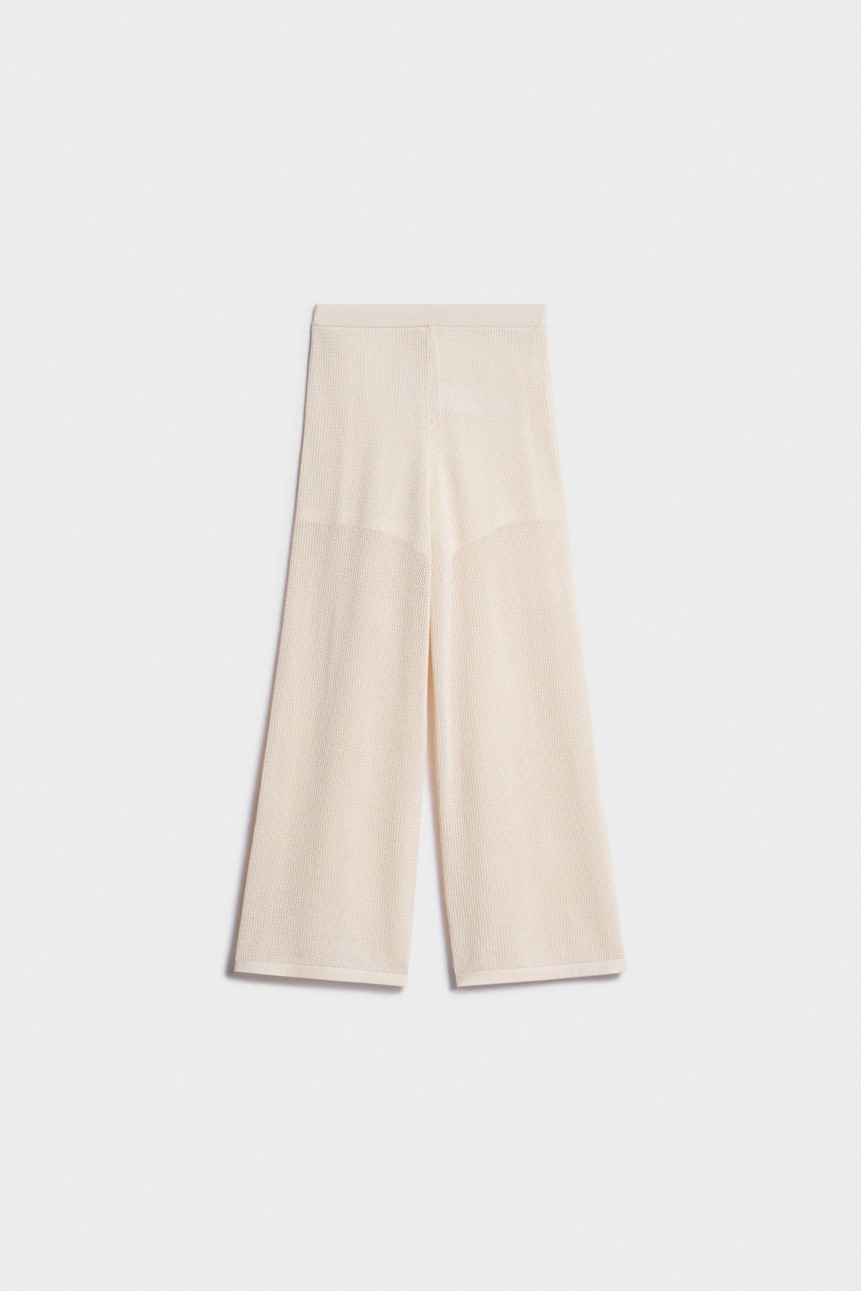POINTELLE-KNIT COTTON TROUSERS - Image 5