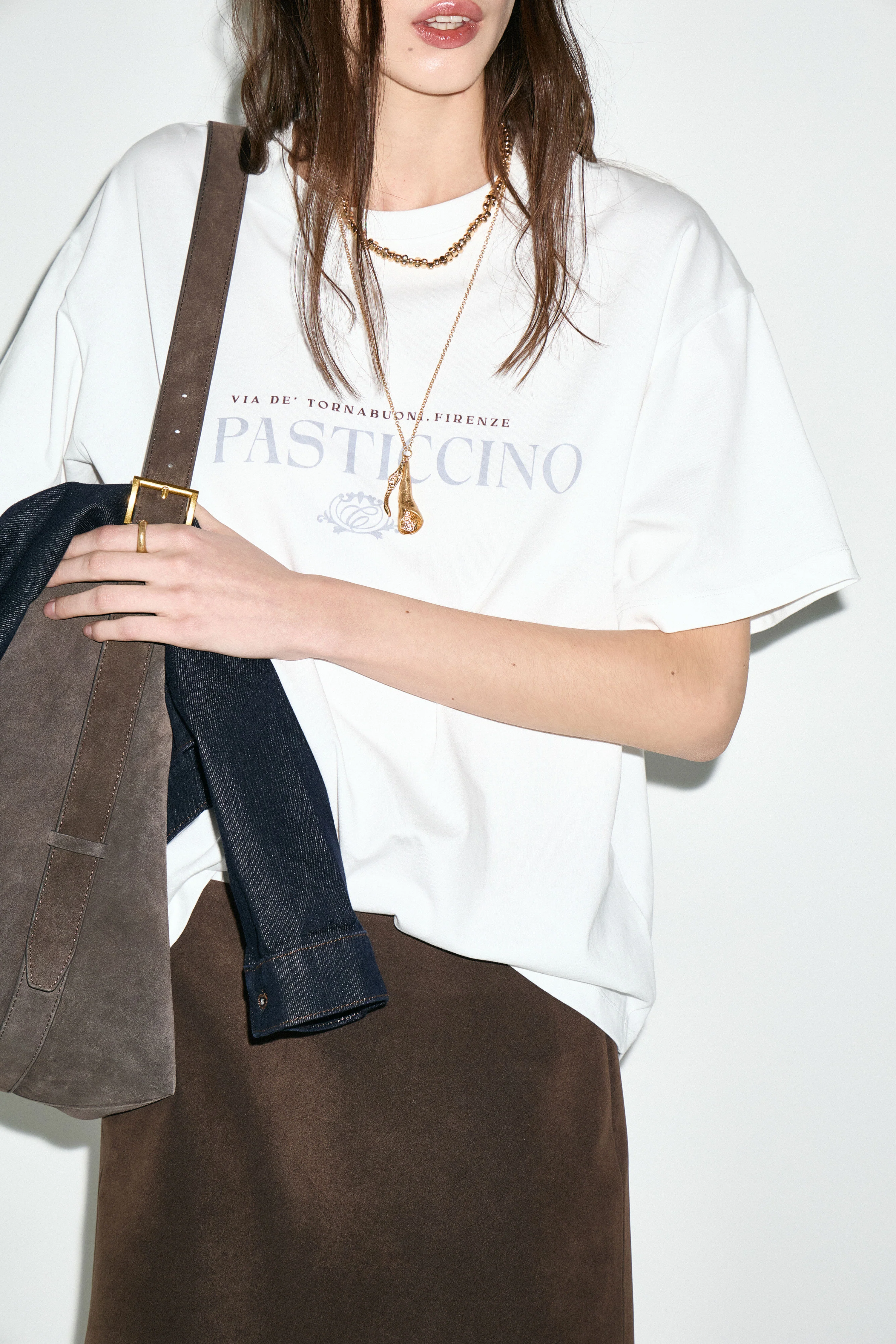 PRINT-MOTIF COTTON T-SHIRT