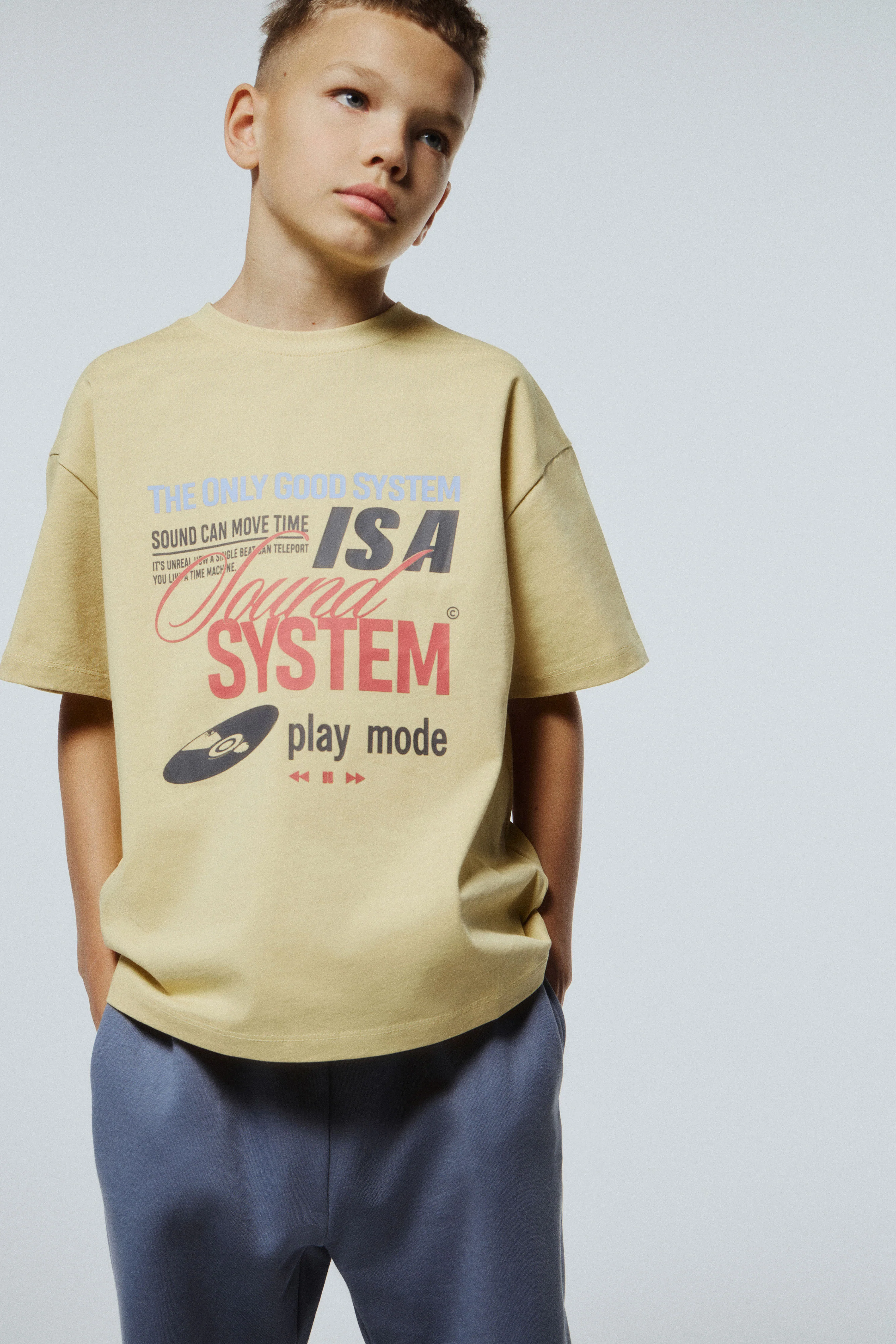 PRINT-MOTIF COTTON T-SHIRT
