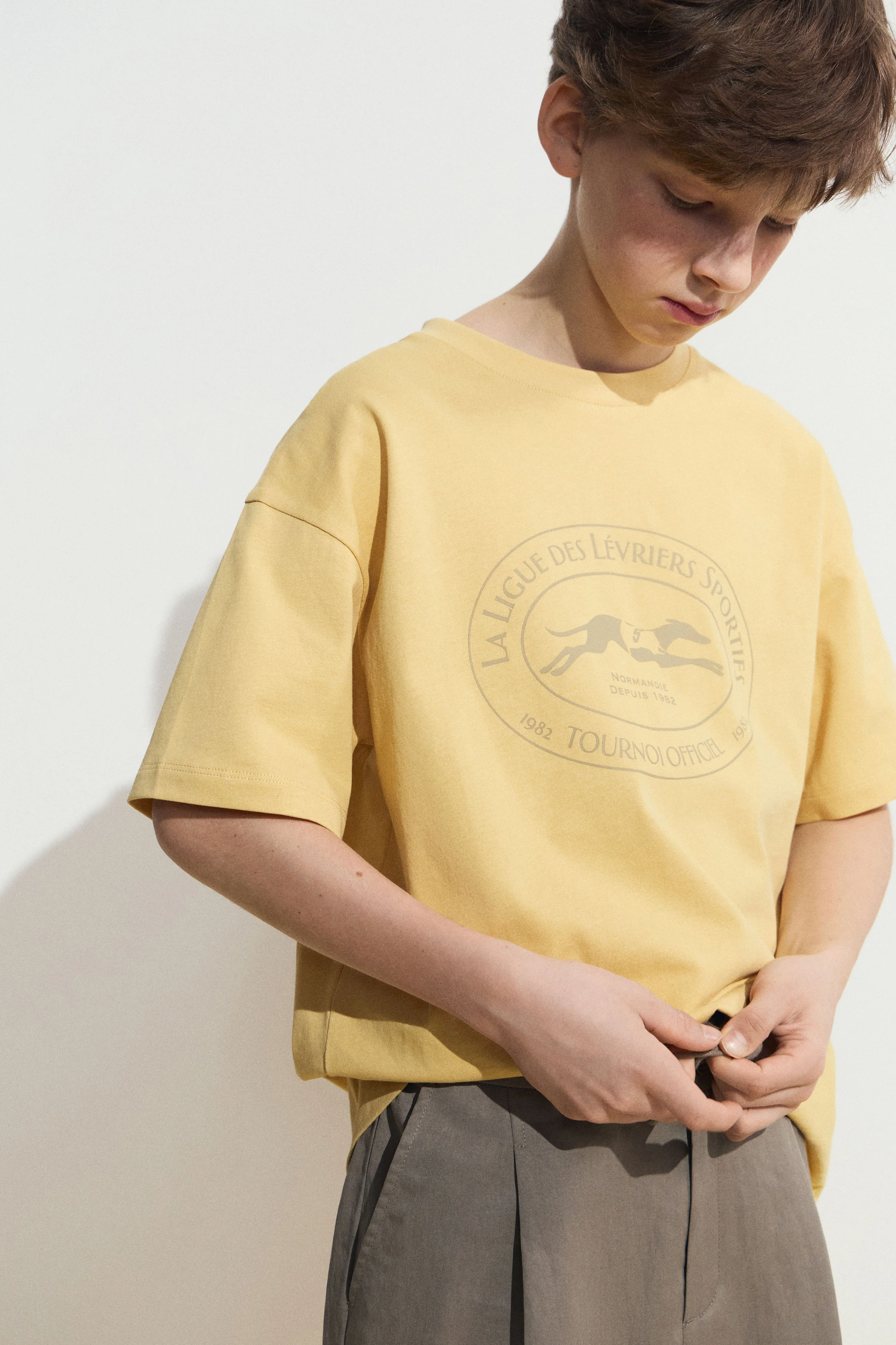 PRINT-MOTIF COTTON T-SHIRT