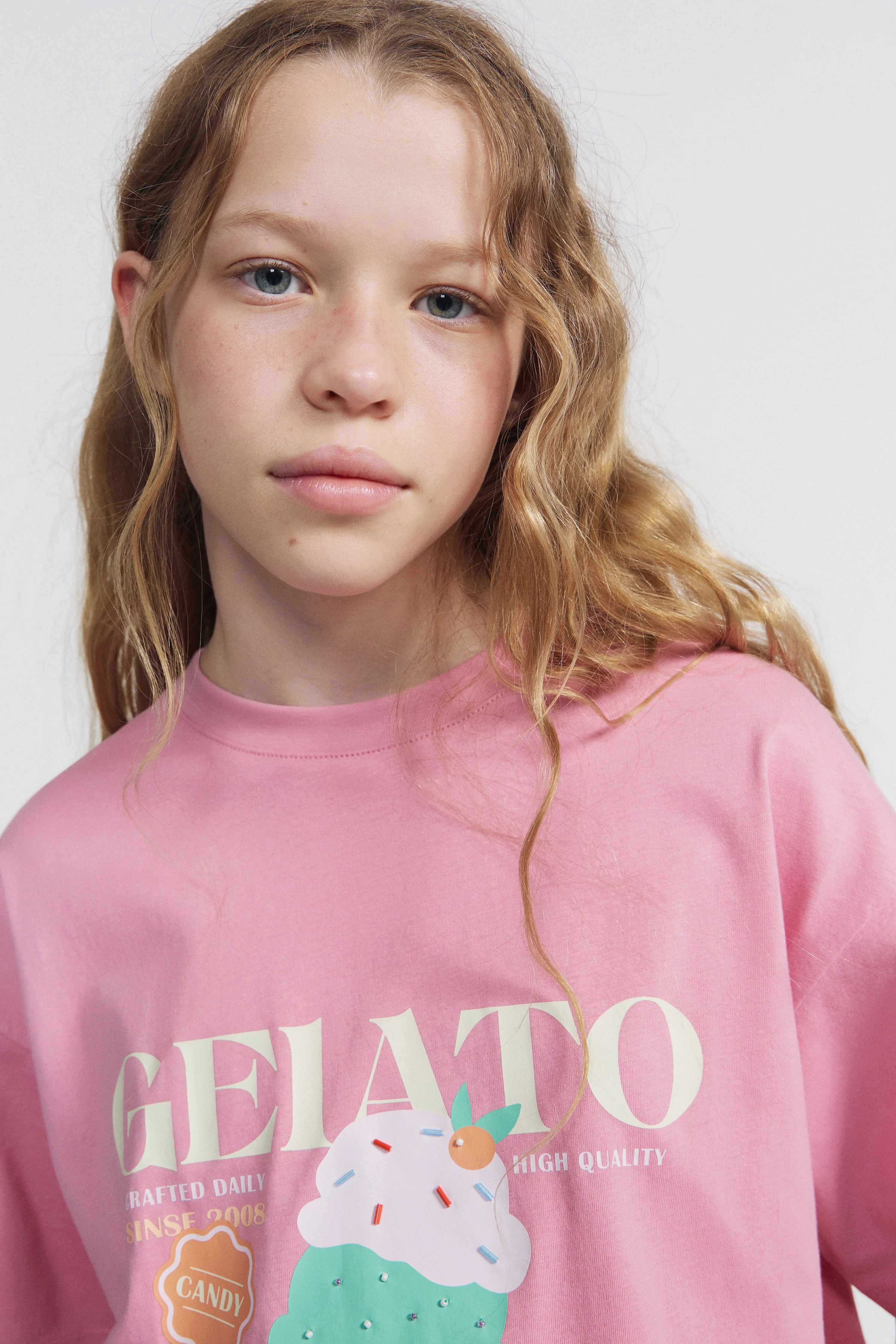 PRINT-MOTIF COTTON T-SHIRT