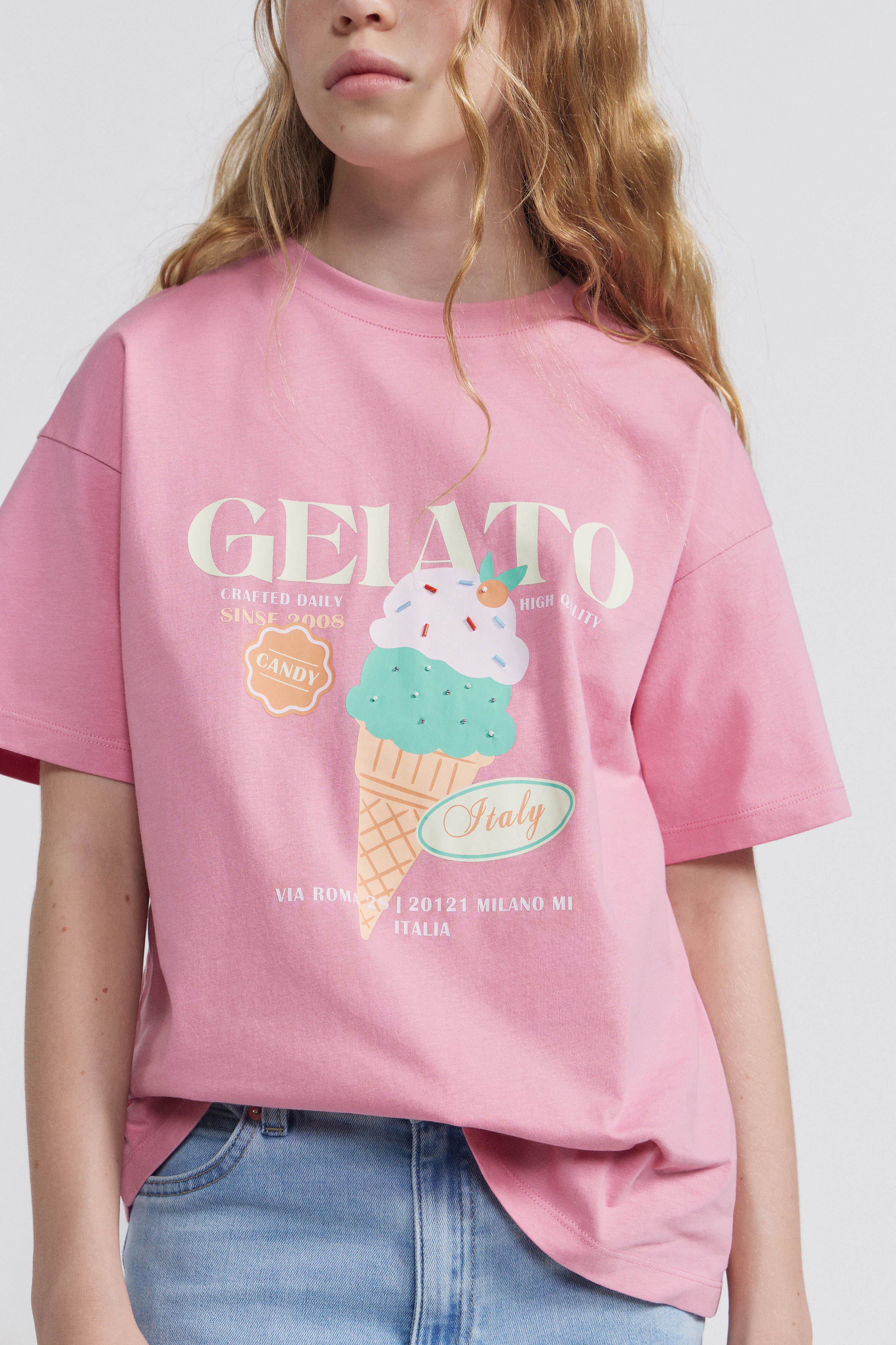 PRINT-MOTIF COTTON T-SHIRT - Image 3