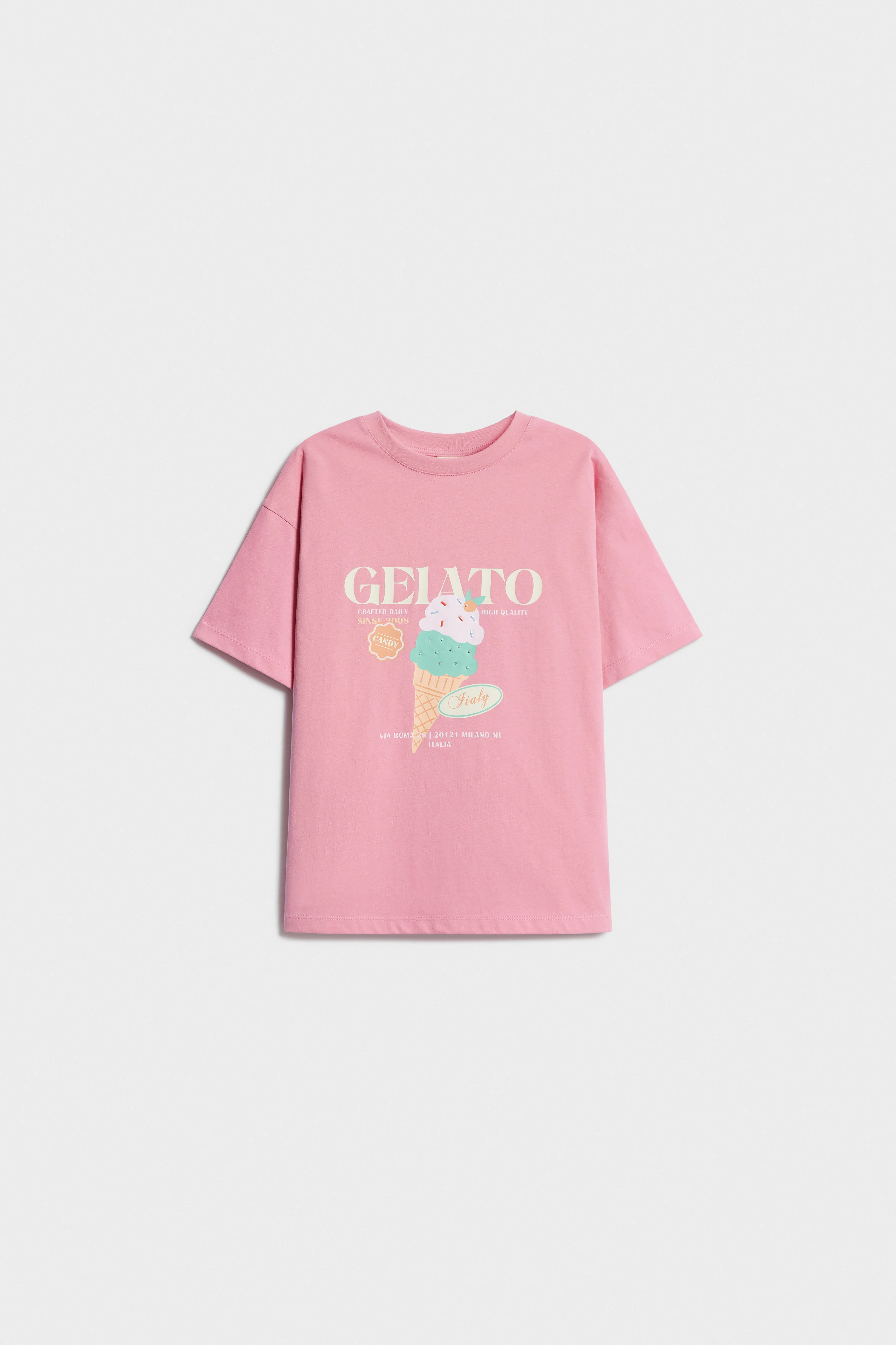 PRINT-MOTIF COTTON T-SHIRT - Image 4