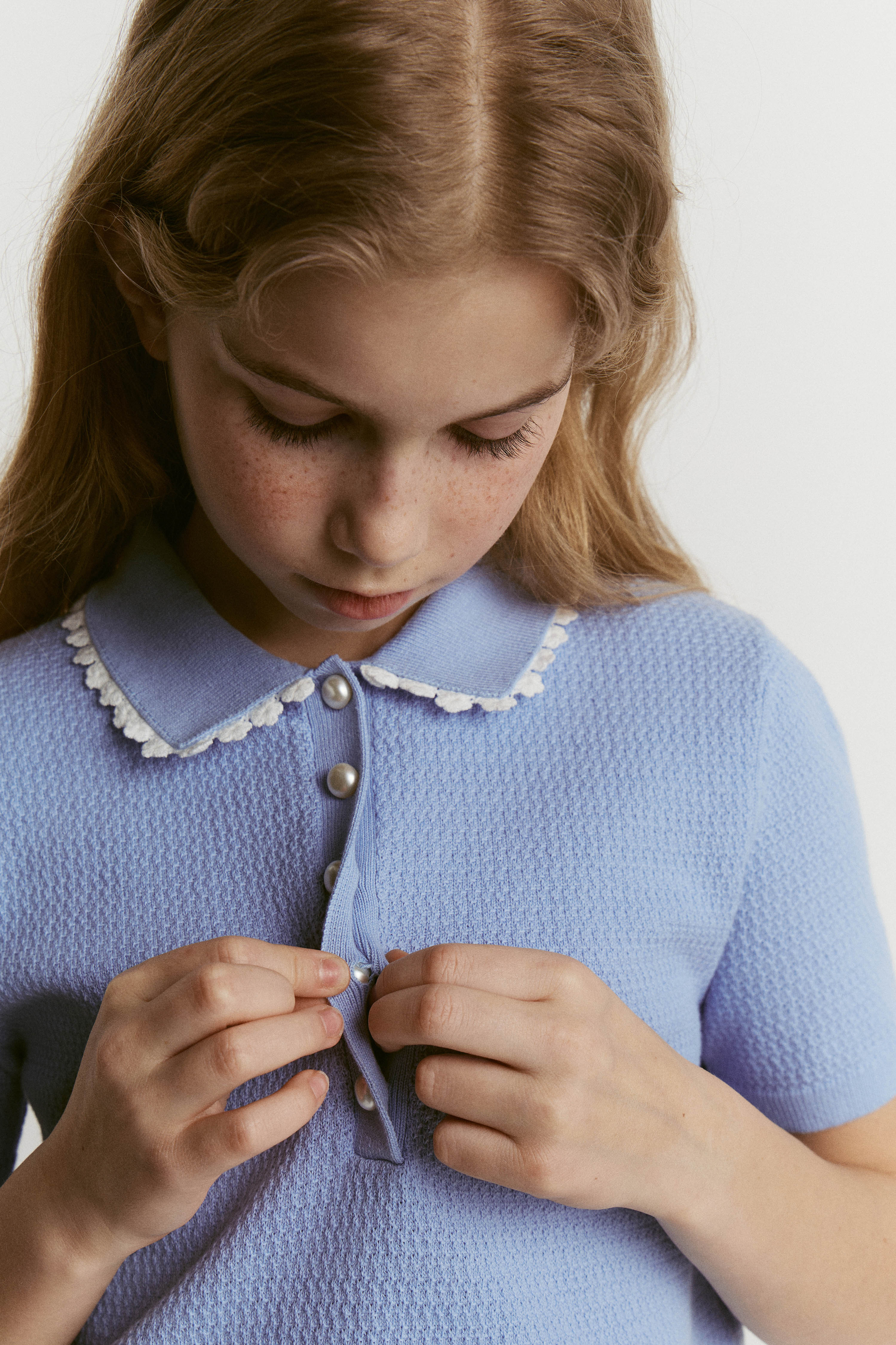 PURL-KNIT COTTON POLO - Image 3