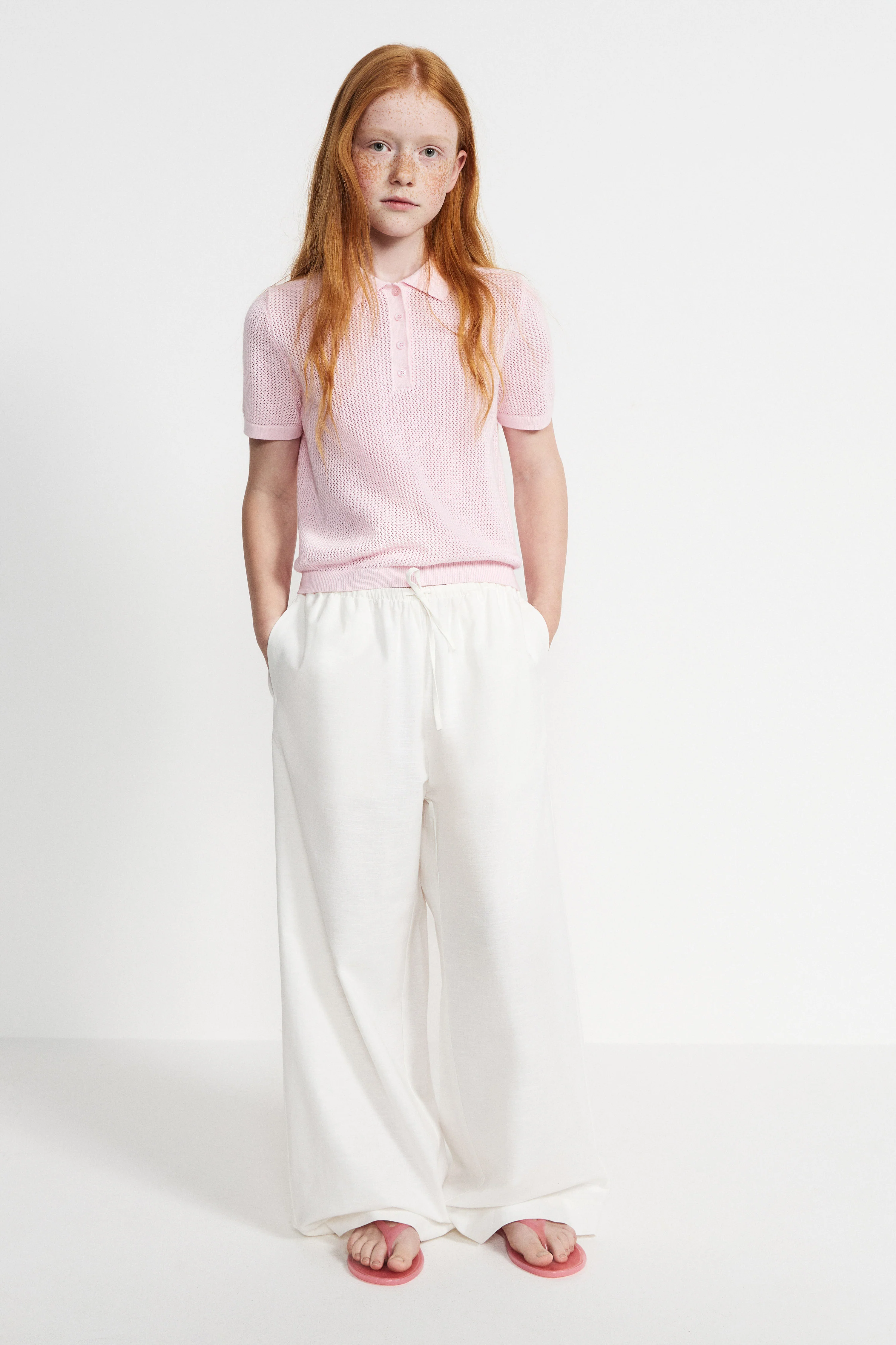 PURL-KNIT POLO JUMPER