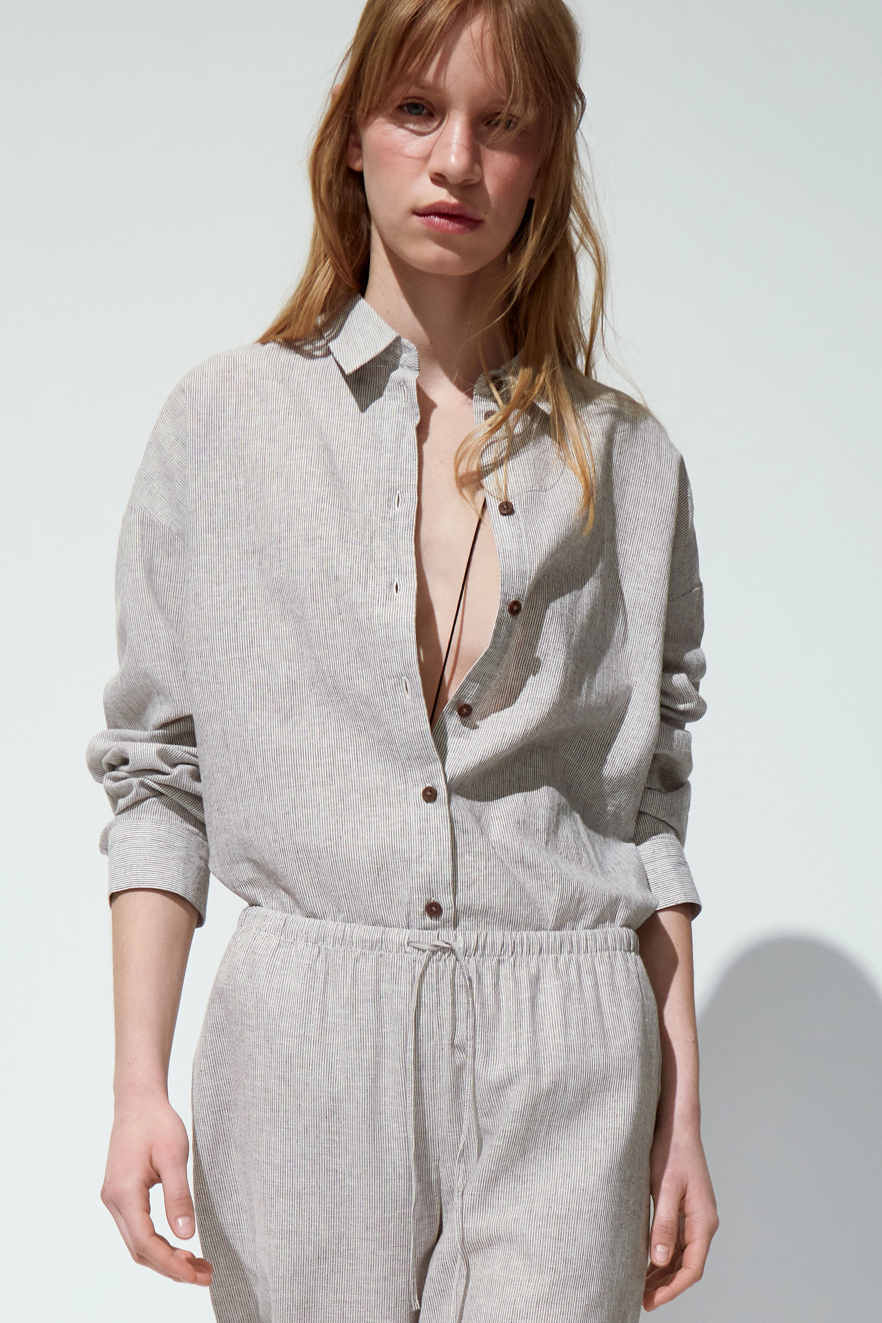 REGULAR-FIT LINEN-COTTON SHIRT