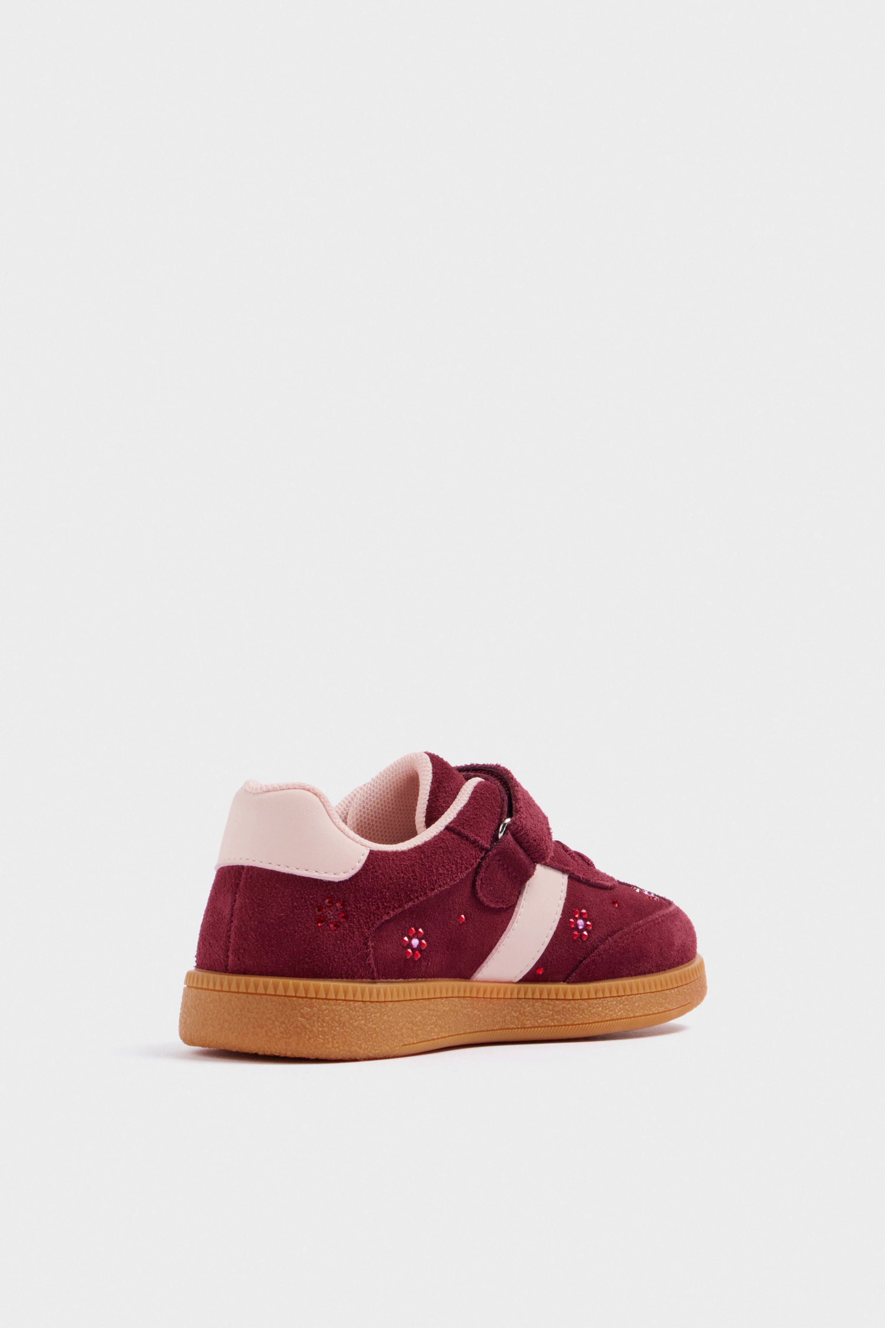 RHINESTONE-DETAILED SUEDE SNEAKERS - Image 5