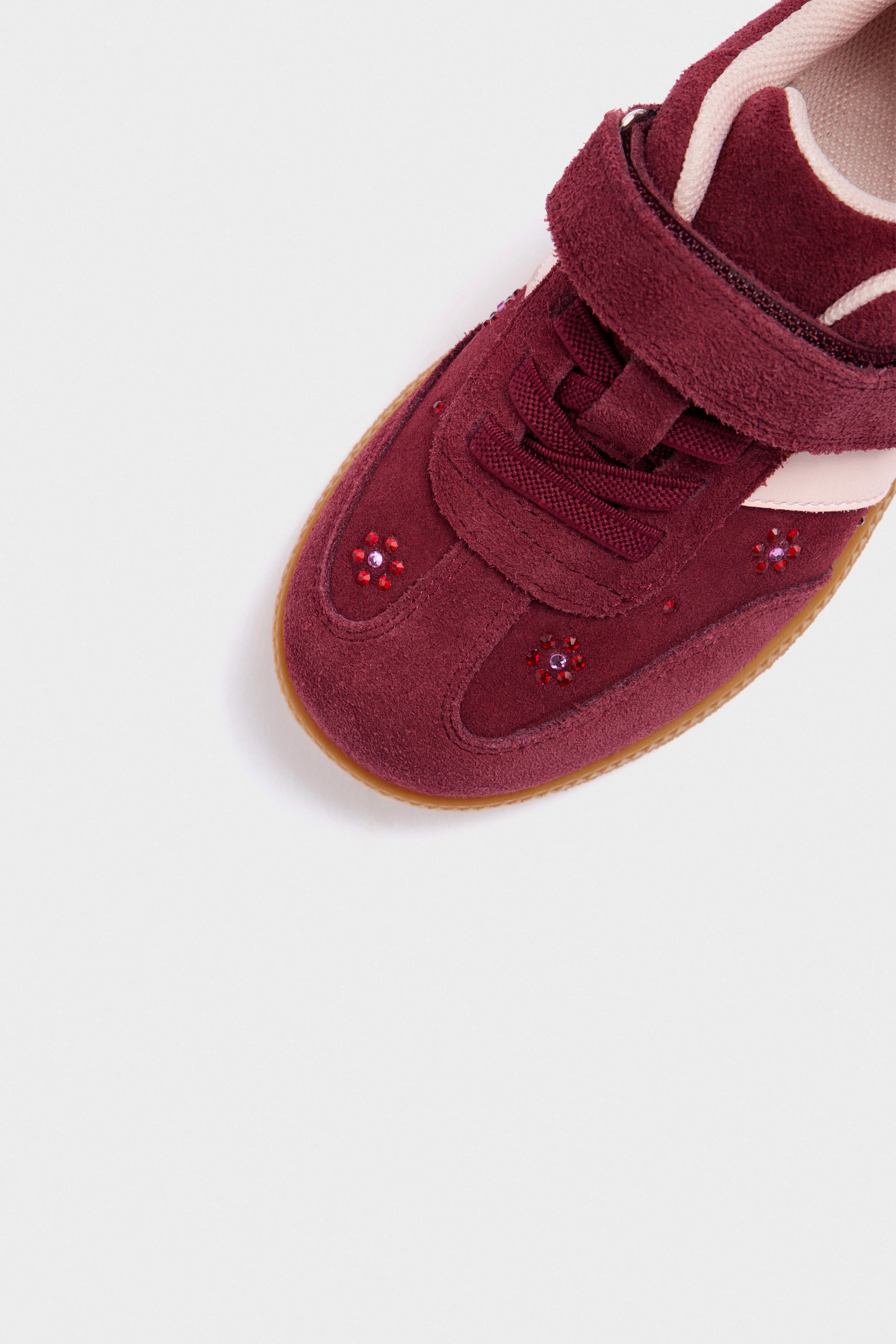 RHINESTONE-DETAILED SUEDE SNEAKERS - Image 6