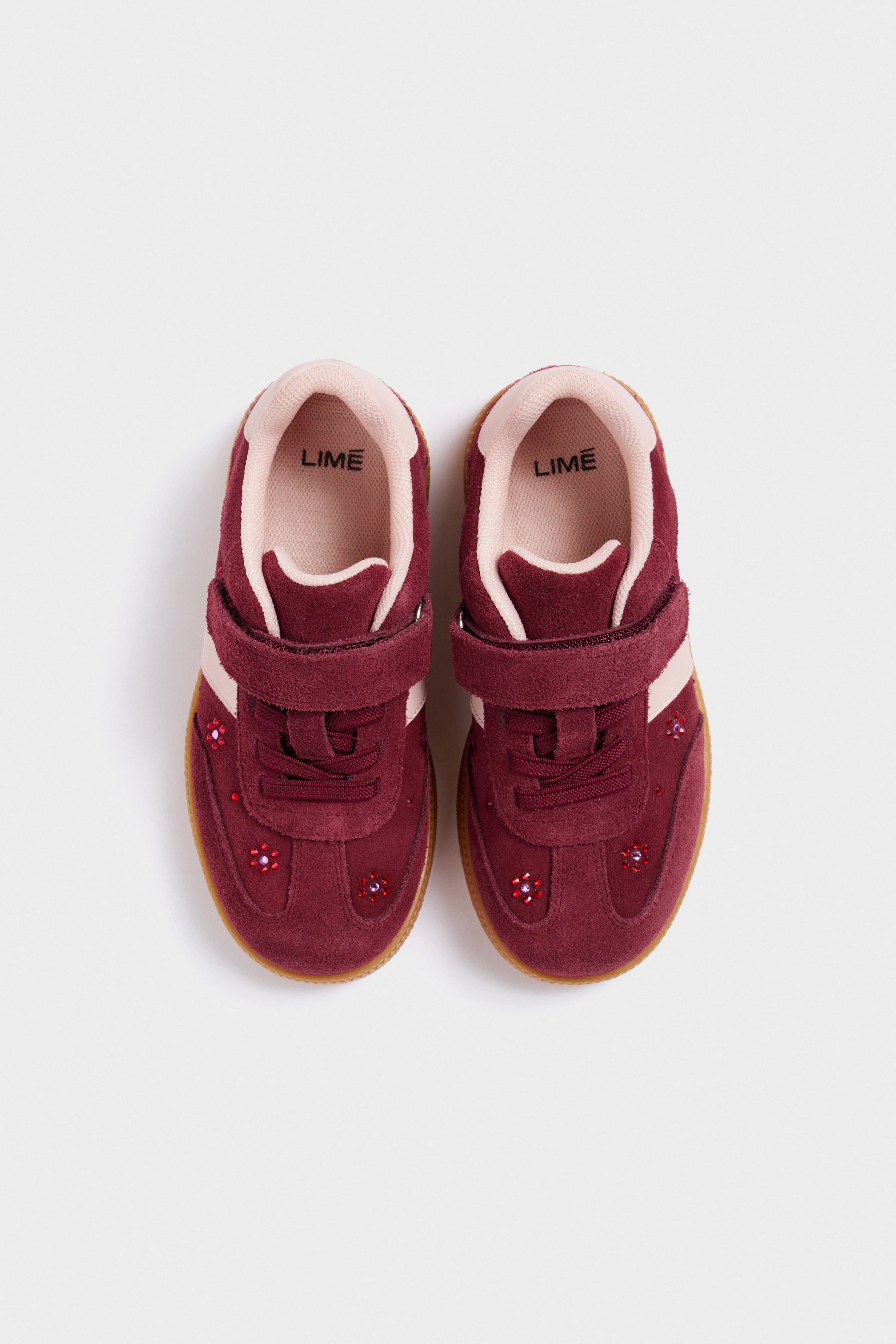 RHINESTONE-DETAILED SUEDE SNEAKERS - Image 7