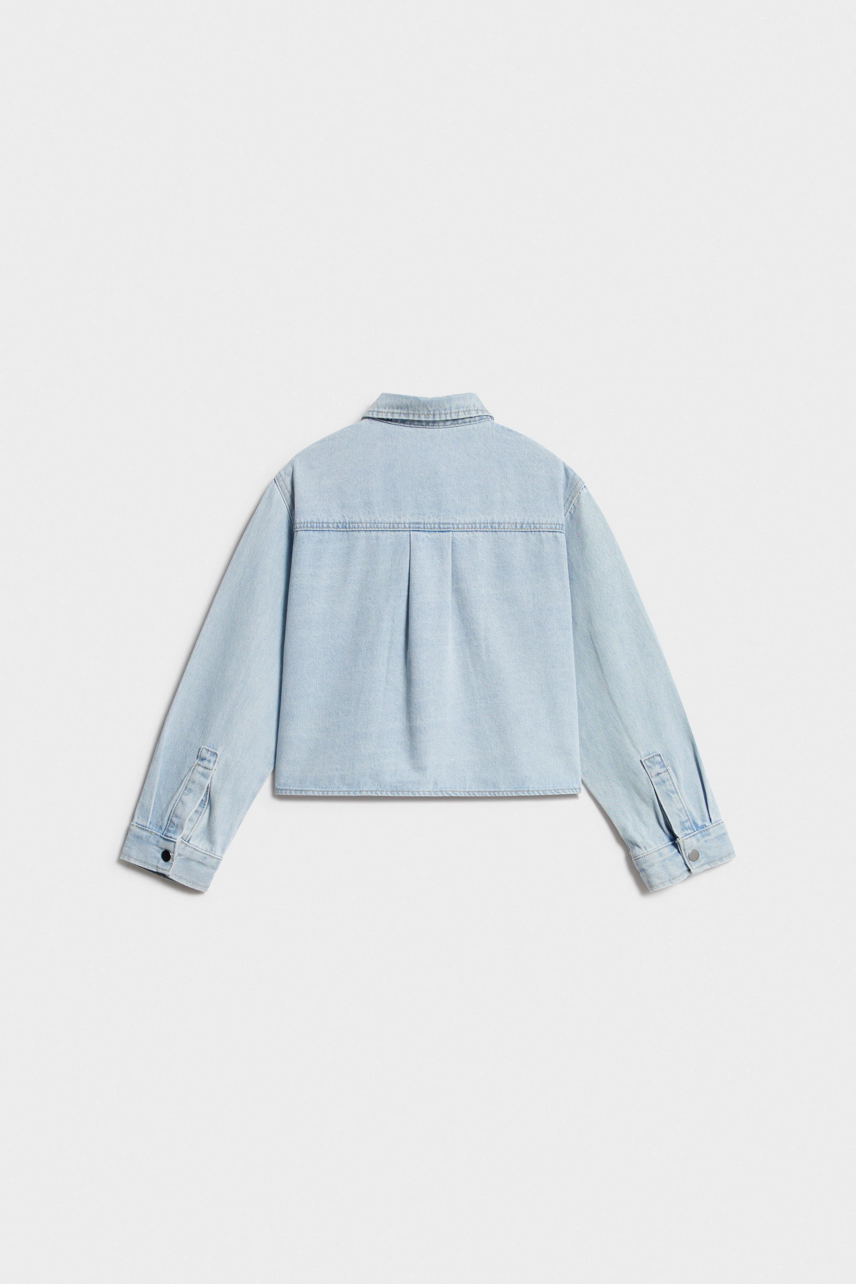 RHINESTONE-EMBELLISHED DENIM SHIRT - Image 6