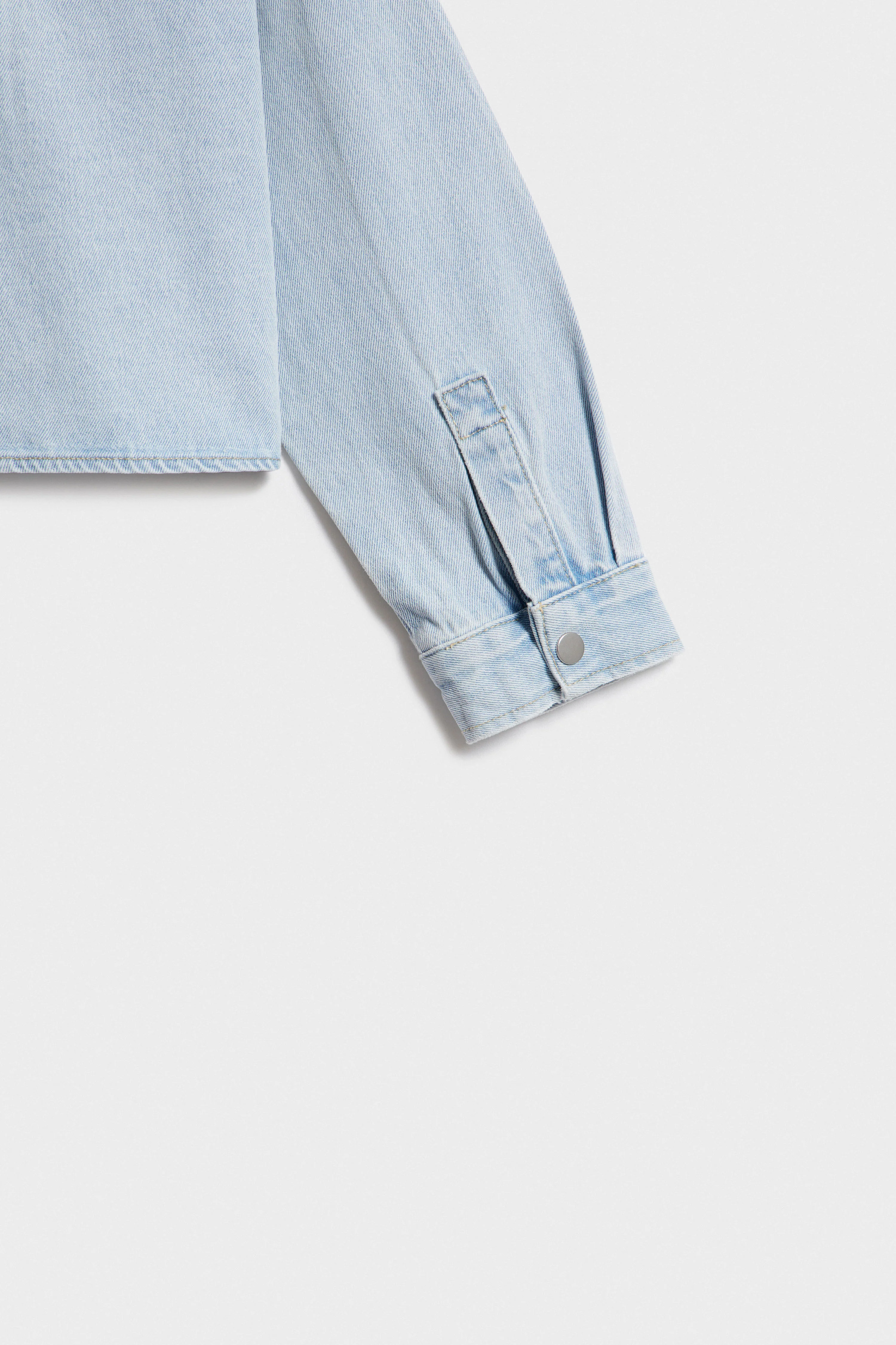 RHINESTONE-EMBELLISHED DENIM SHIRT - Image 8