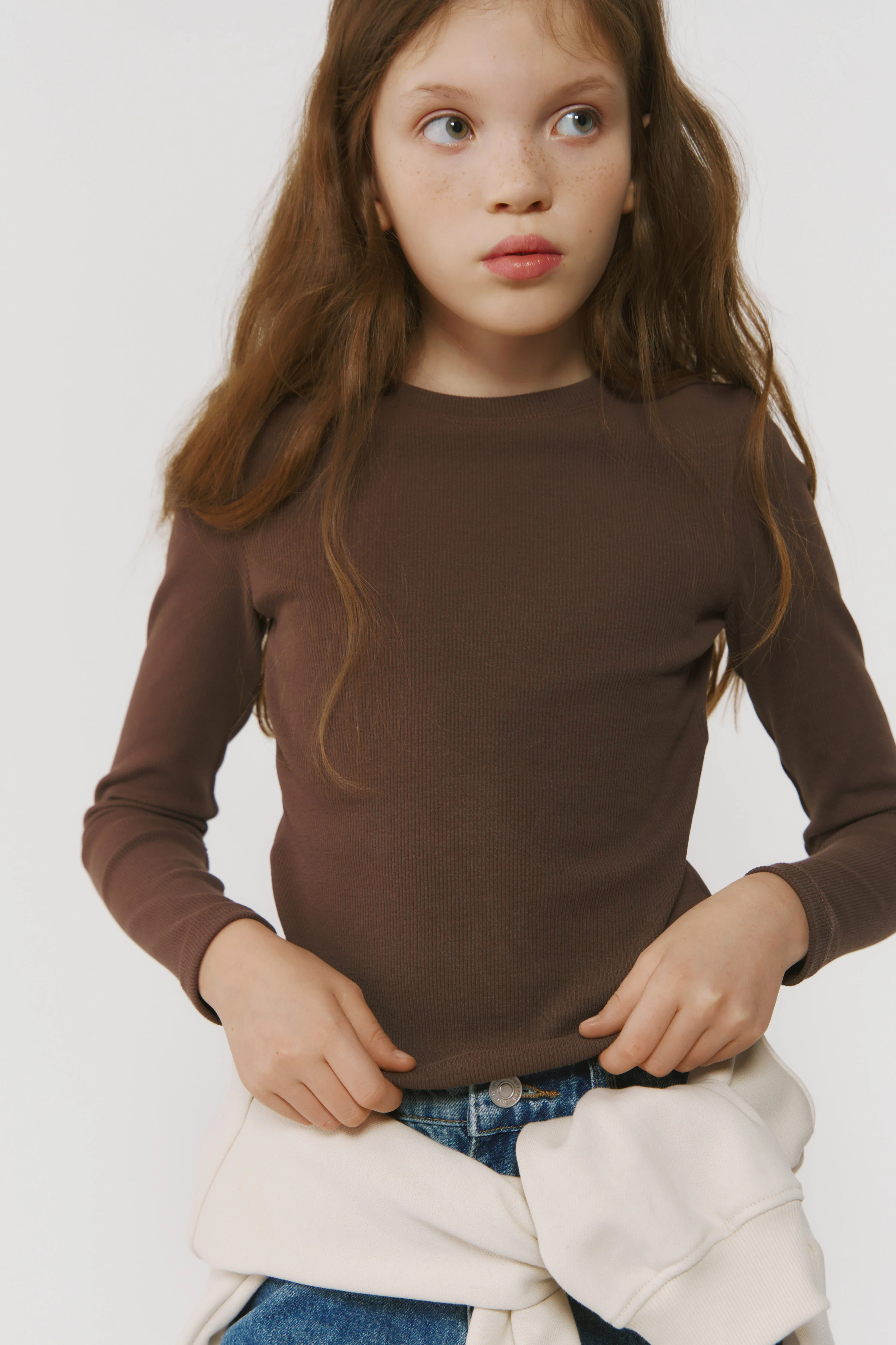 RIBBED LONG-SLEEVED T-SHIRT
