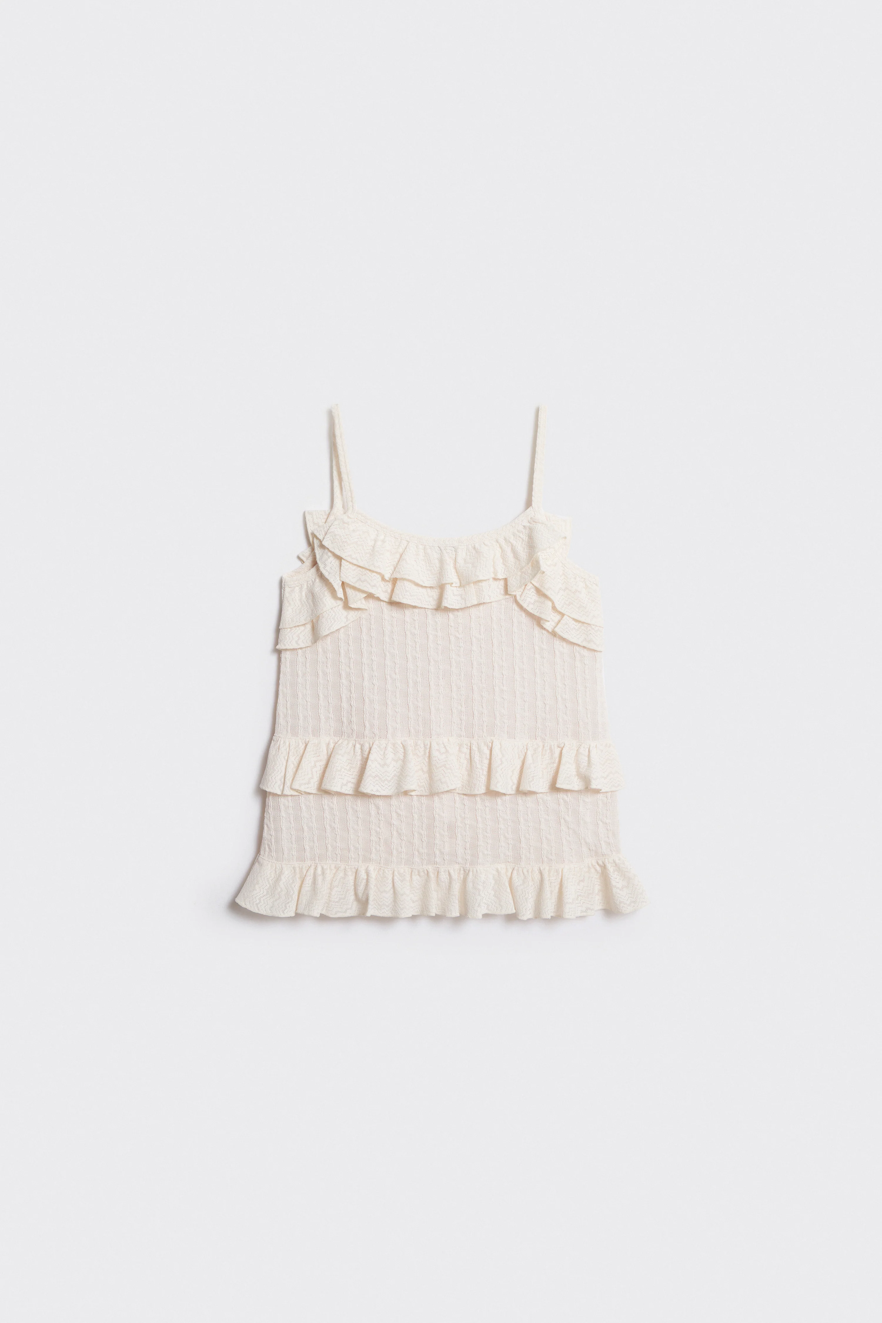 RUFFLE-TRIMMED LACE TOP - Image 6