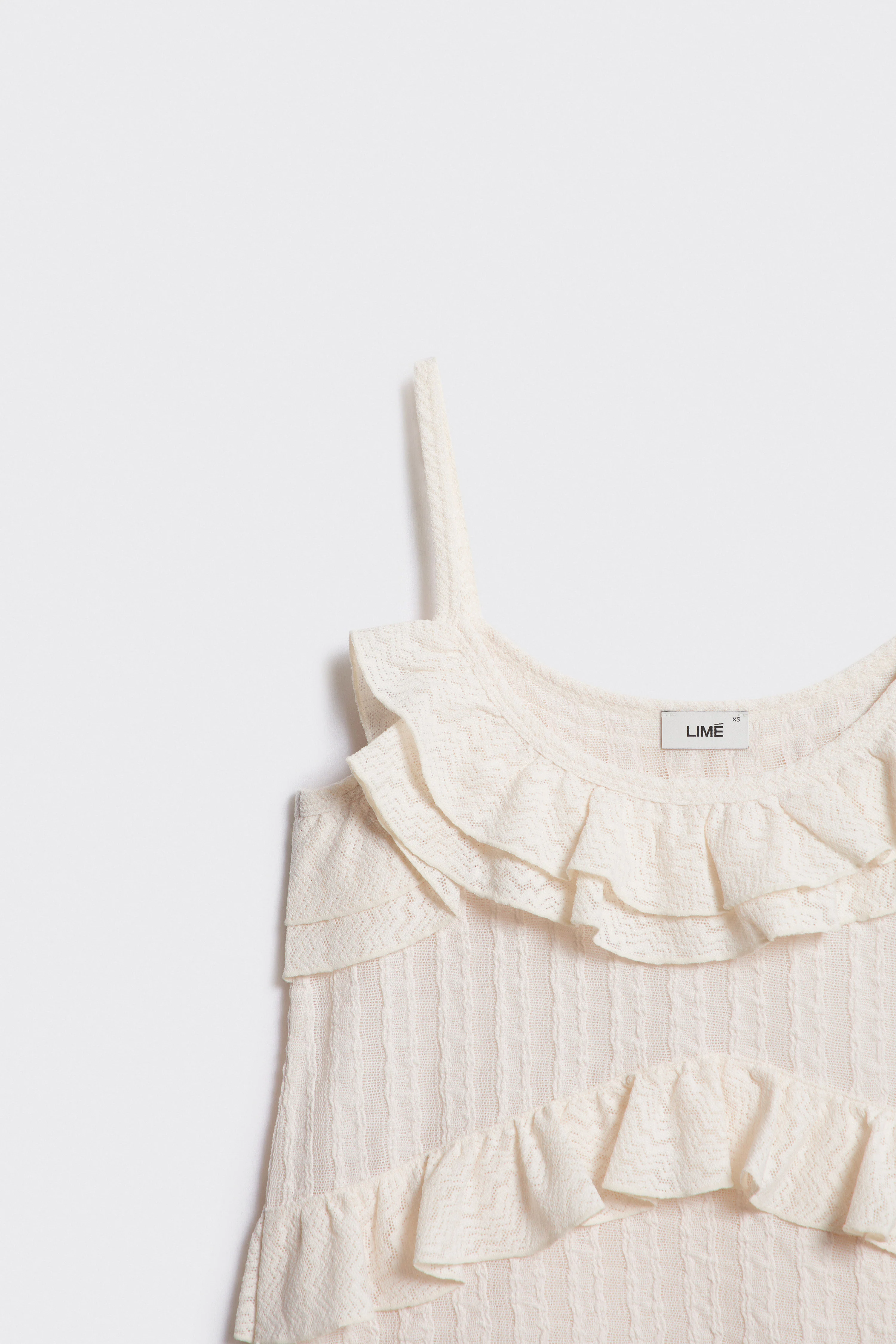 RUFFLE-TRIMMED LACE TOP - Image 7