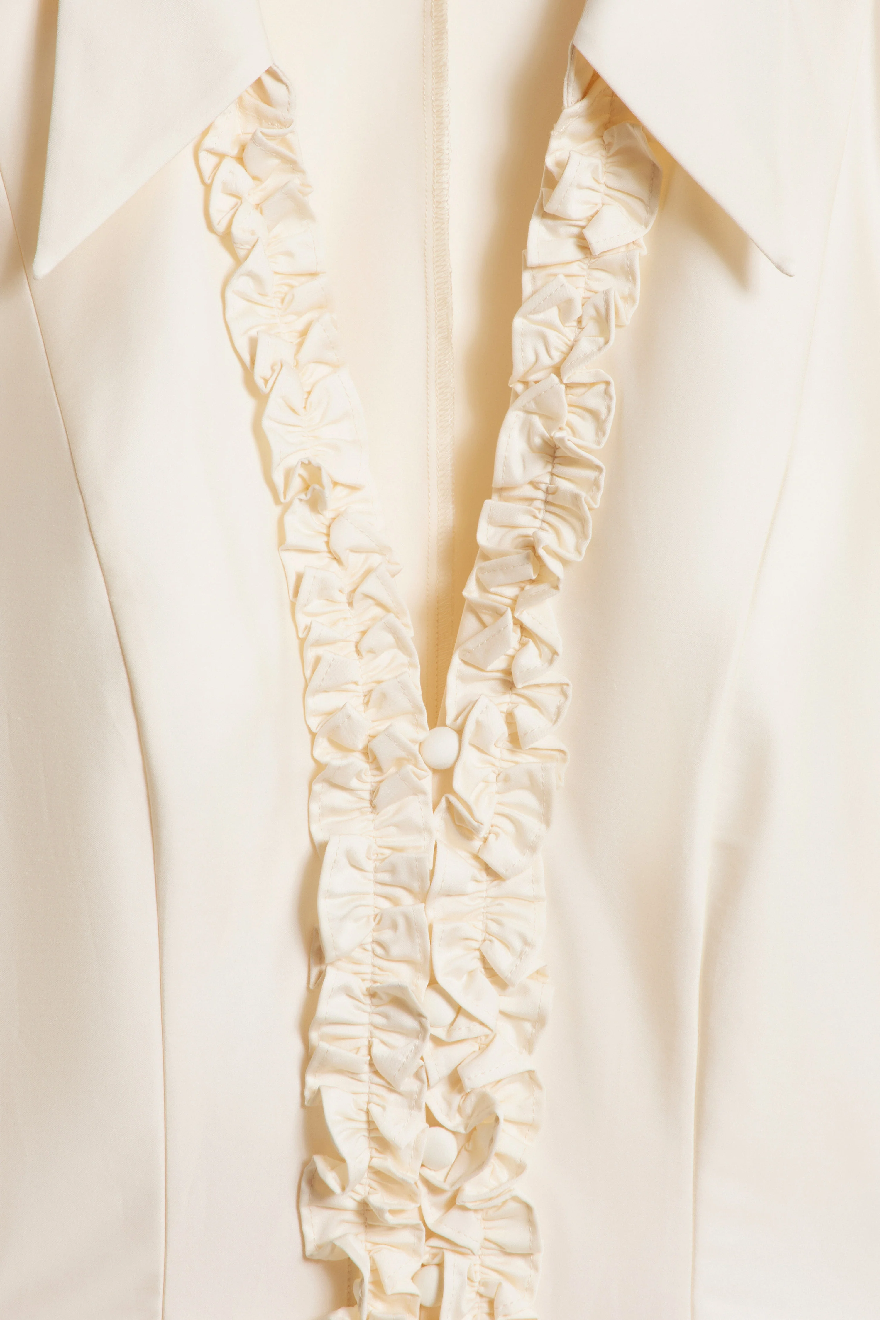 RUFFLED COTTON-BLEND BLOUSE - Image 5