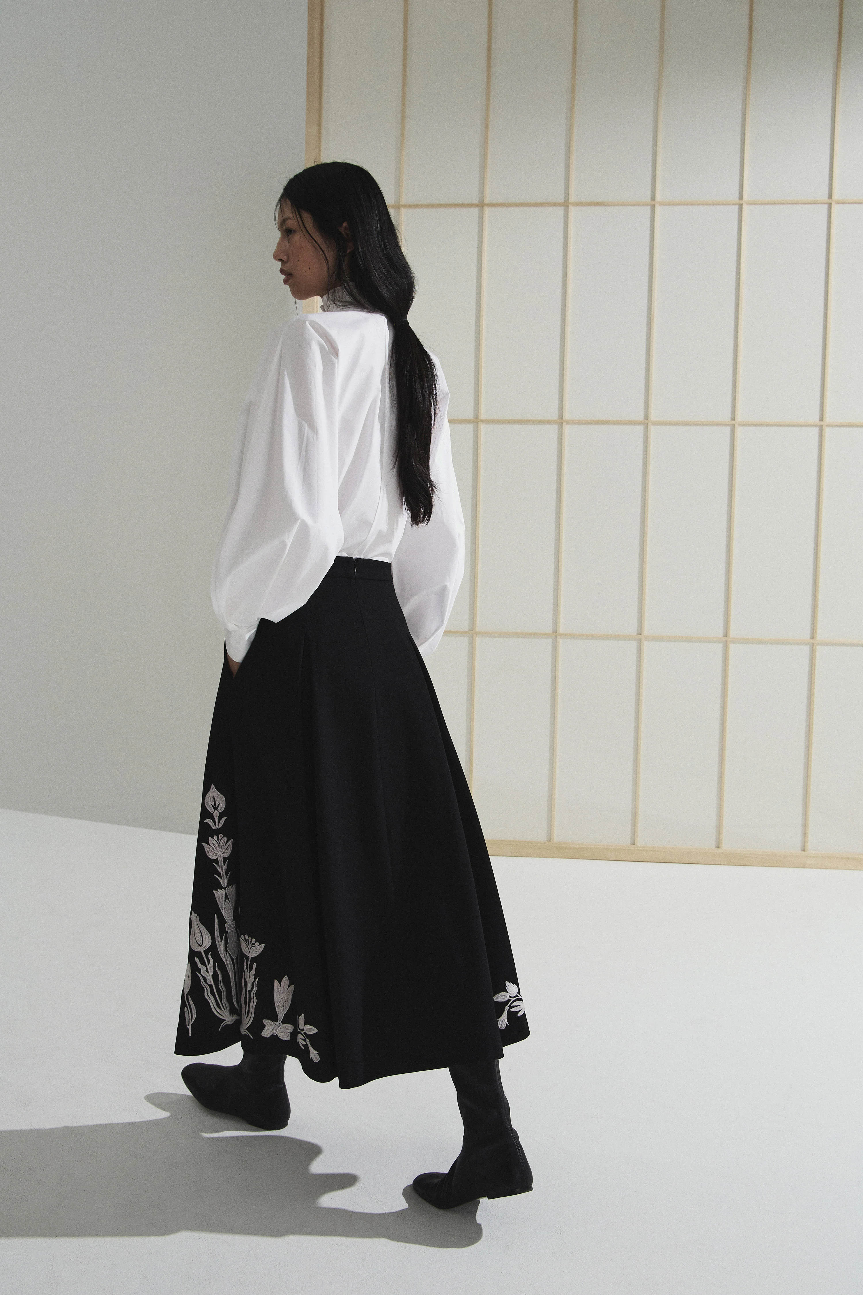 RUFFLED COTTON BLOUSE - Image 3
