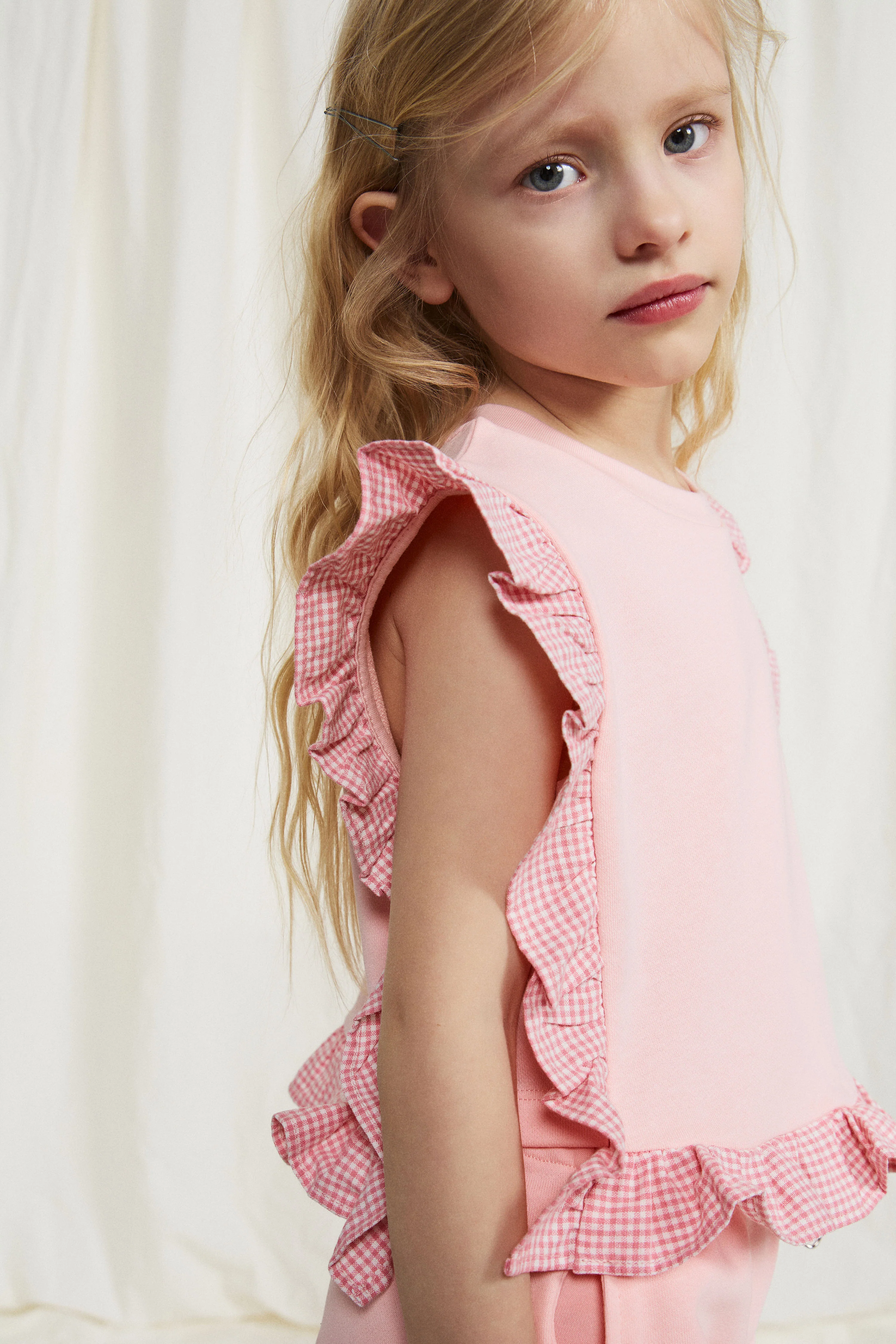 RUFFLED COTTON T-SHIRT