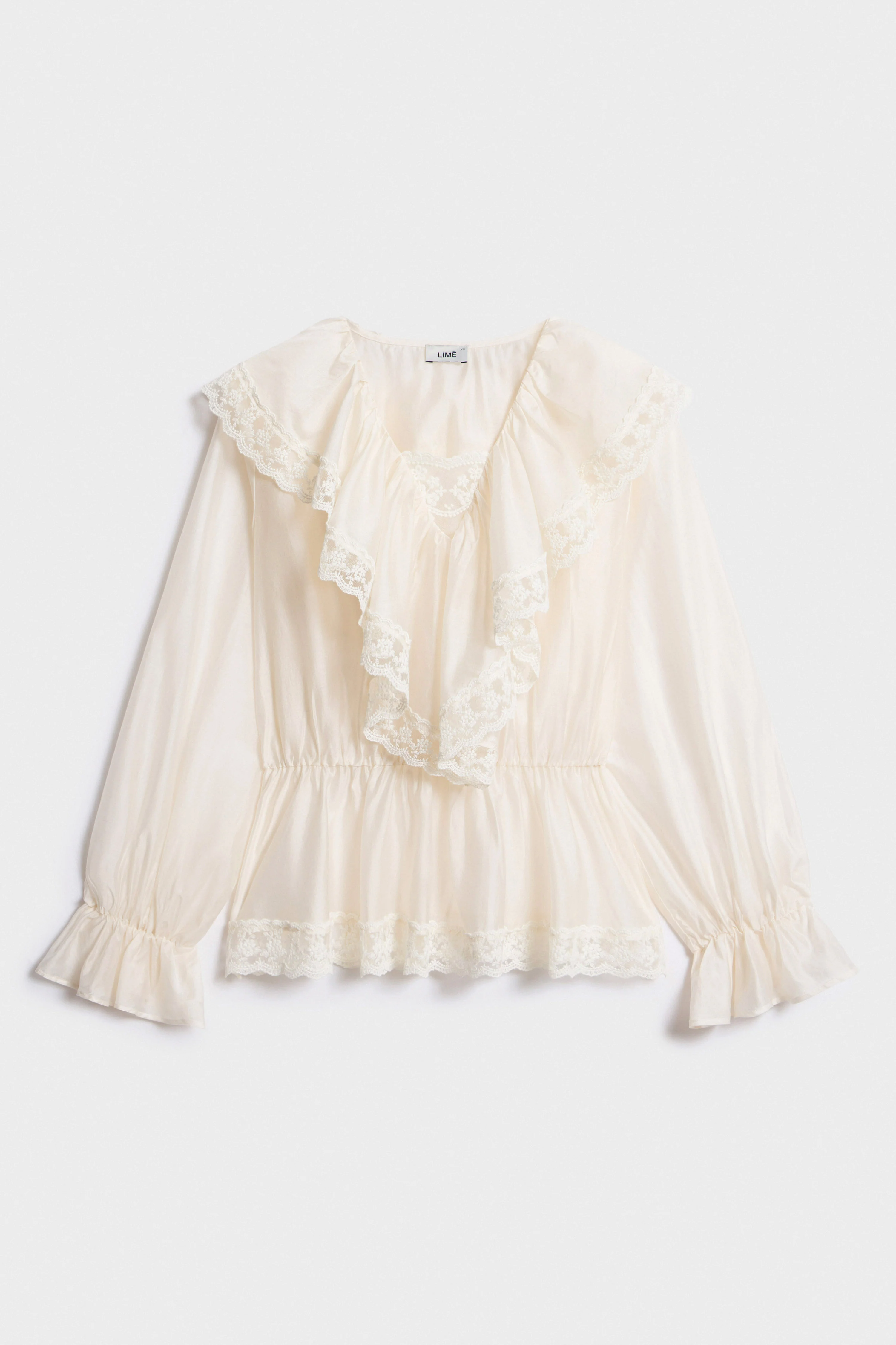 RUFFLED LYOCELL-BLEND BLOUSE - Image 5