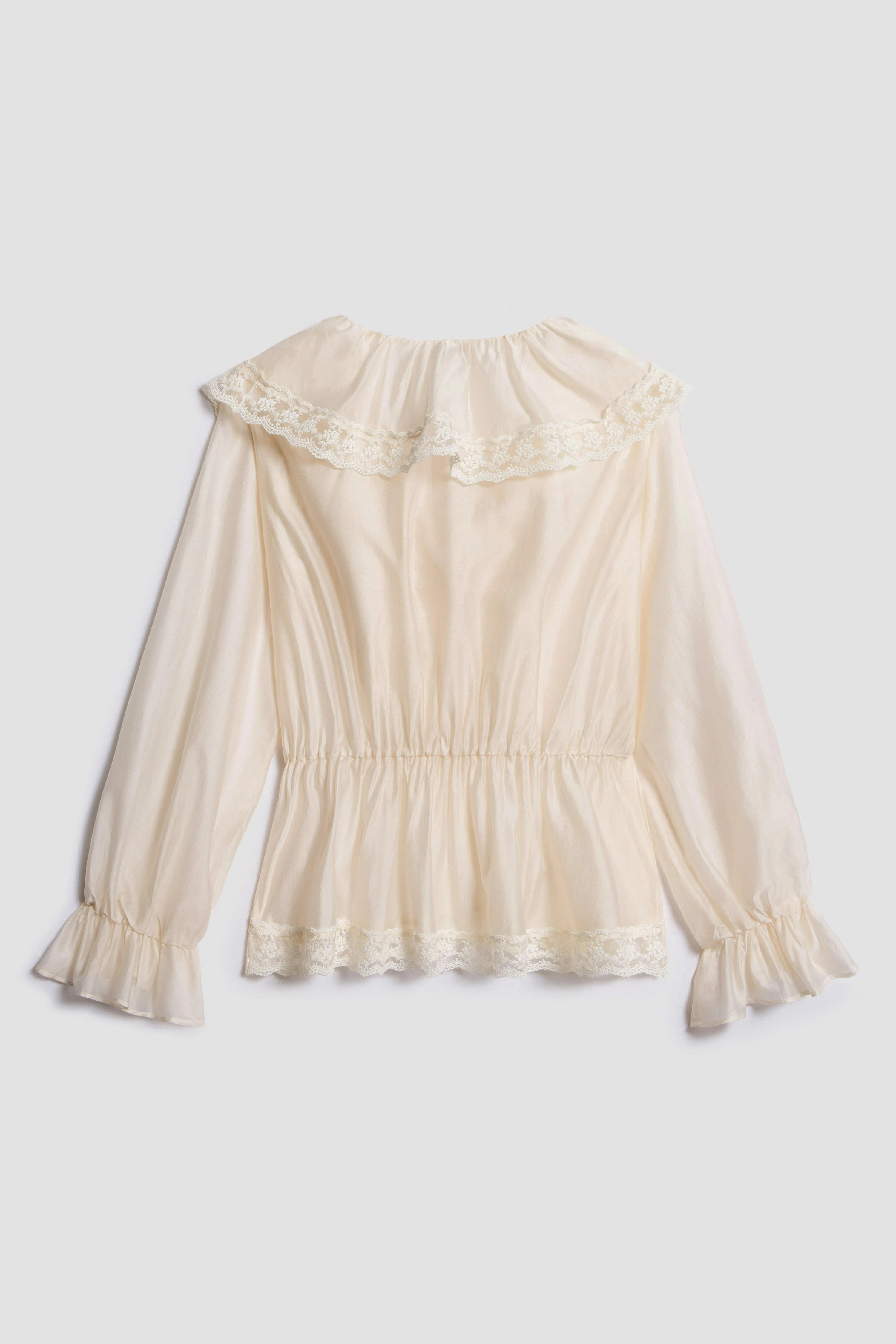 RUFFLED LYOCELL-BLEND BLOUSE - Image 6