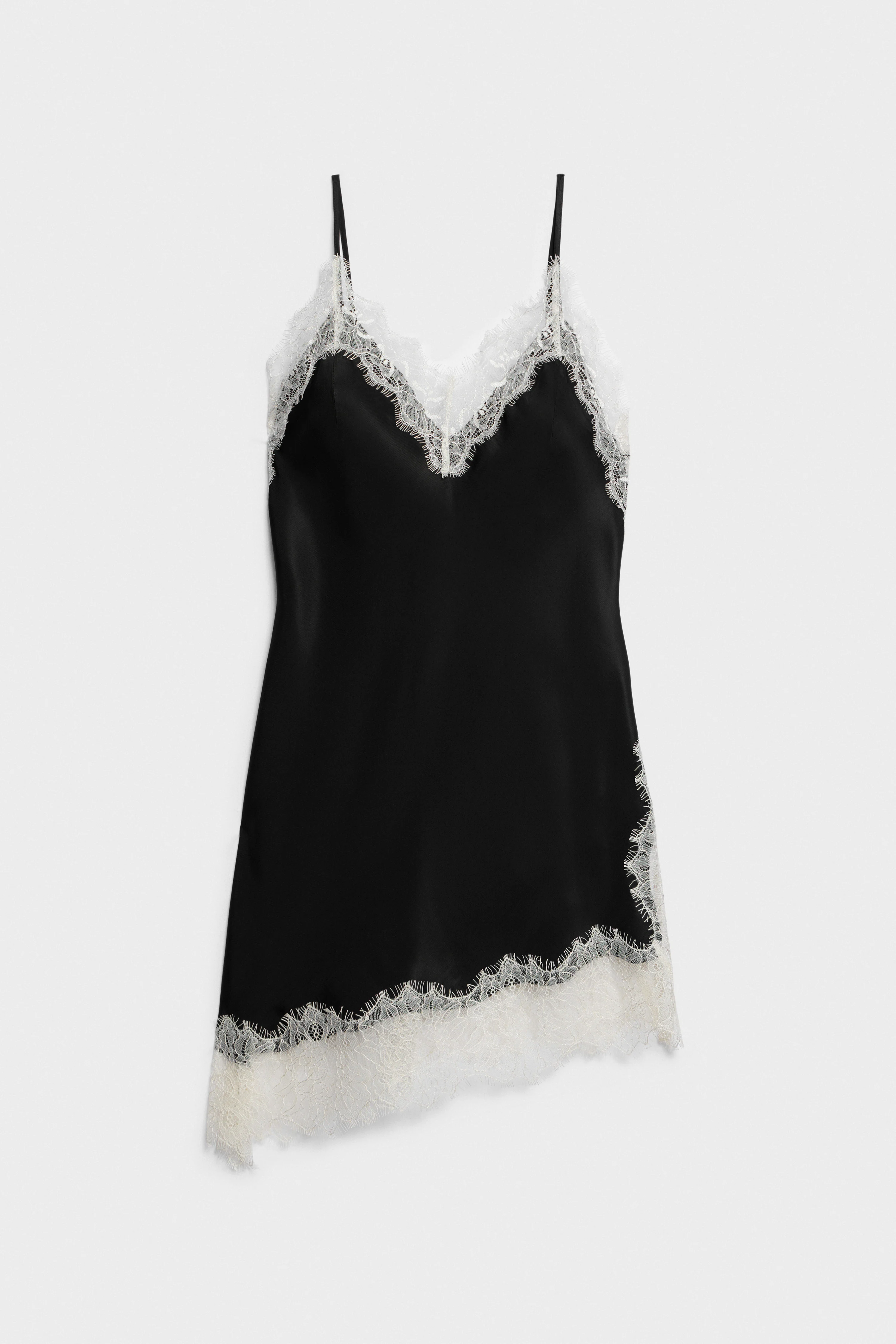 SATIN AND LACE LONG TOP - Image 4