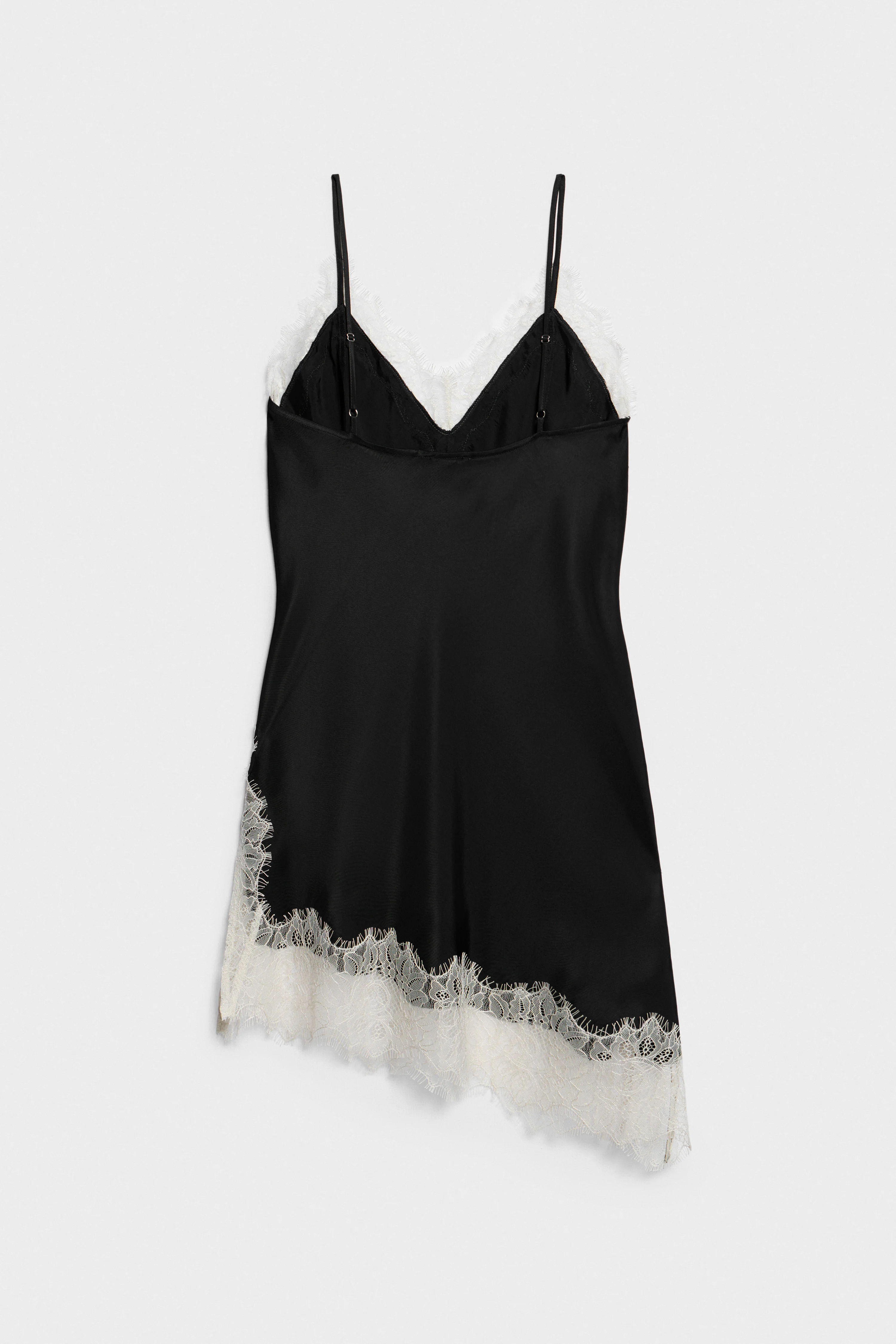 SATIN AND LACE LONG TOP - Image 5