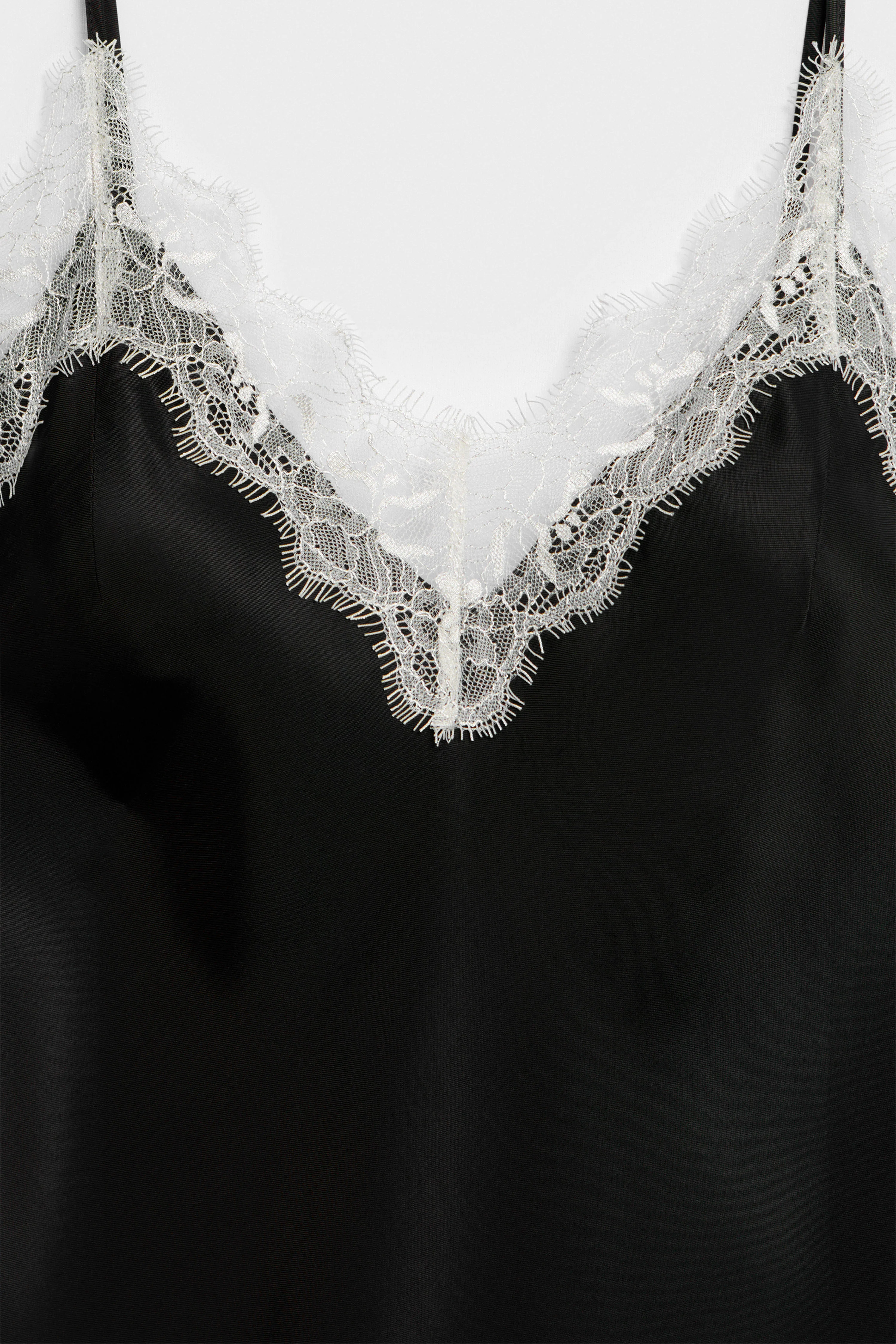 SATIN AND LACE LONG TOP - Image 6