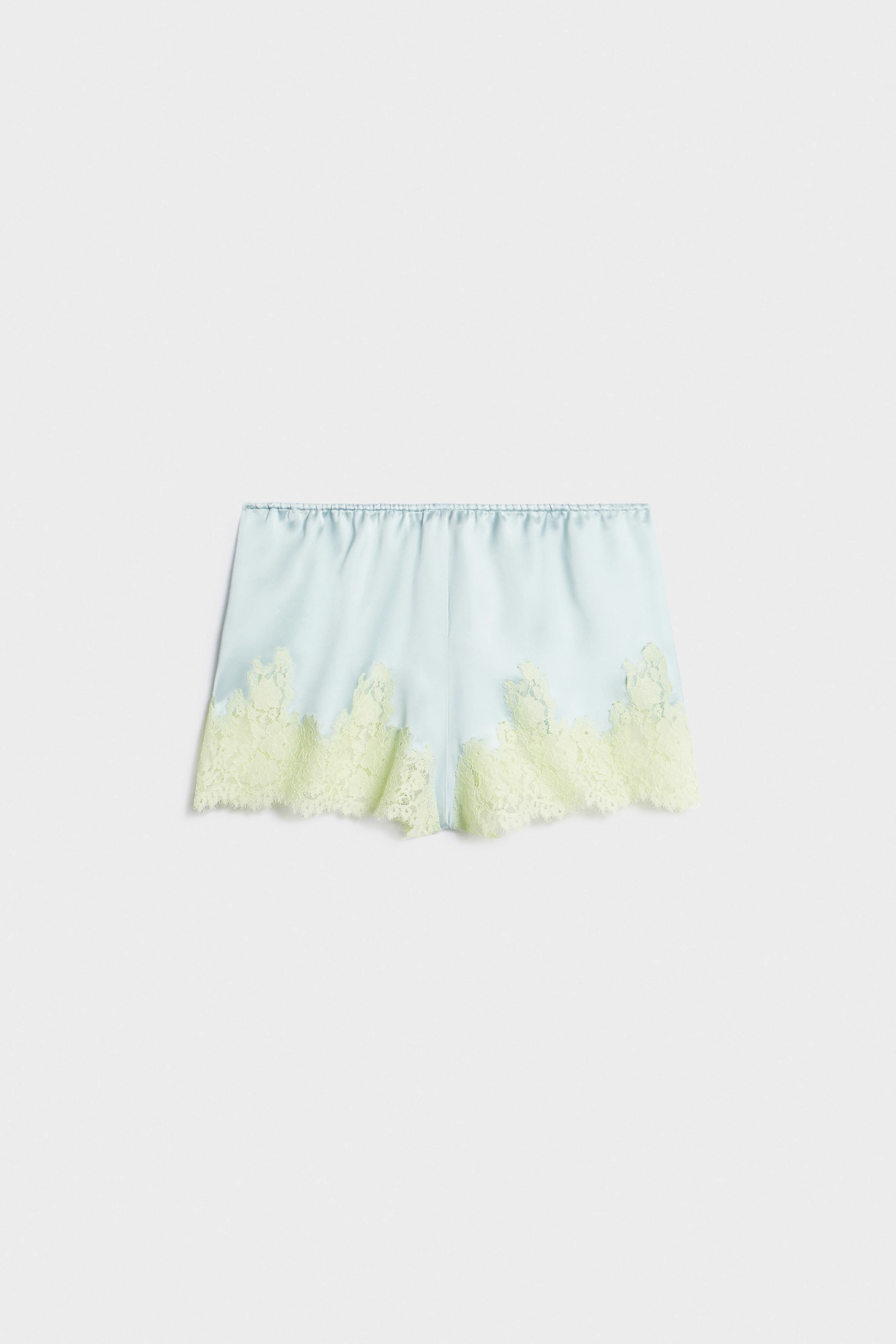 SATIN AND LACE PAJAMA SHORTS - Image 5