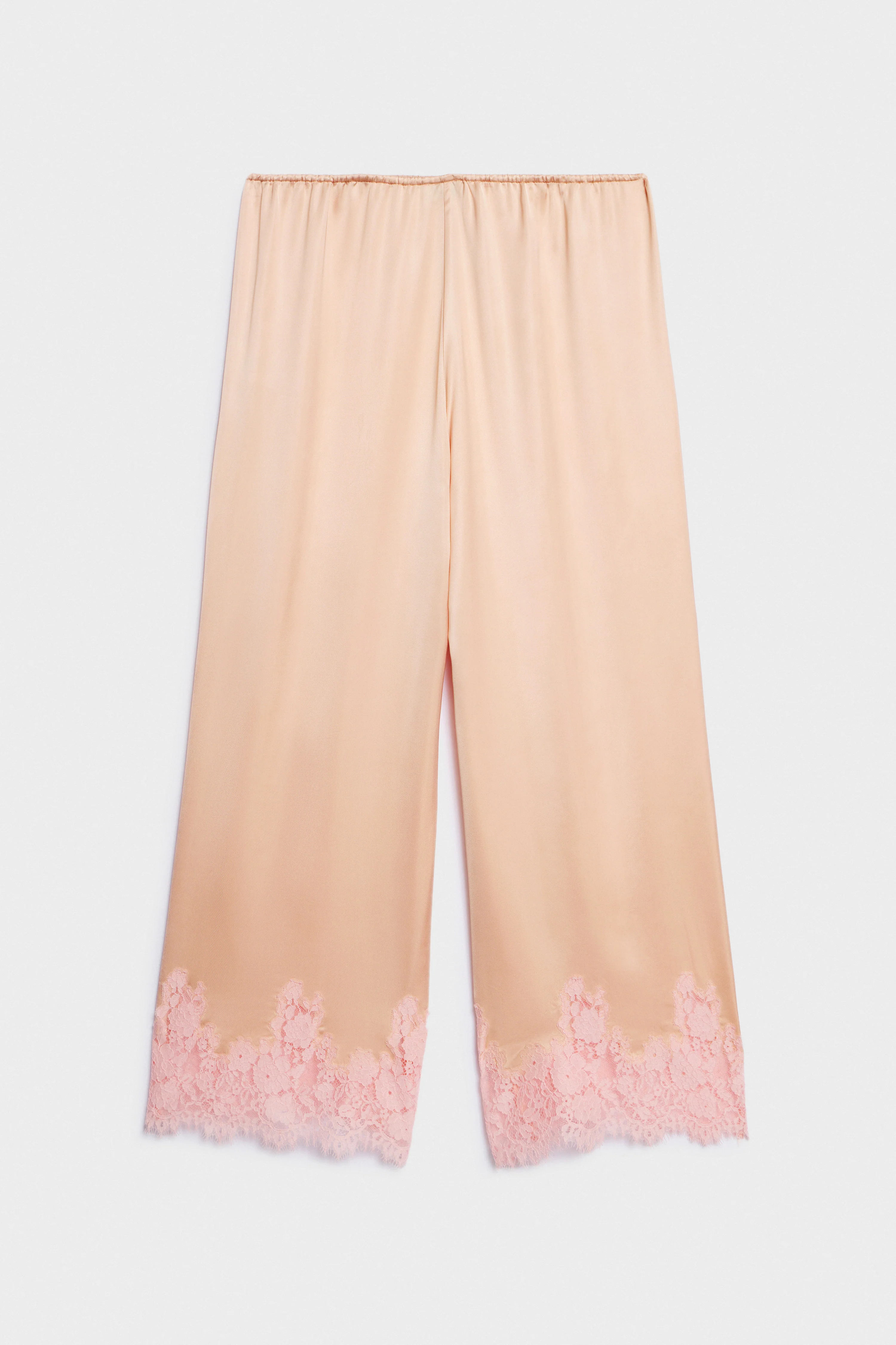 SATIN AND LACE PAJAMA TROUSERS - Image 5